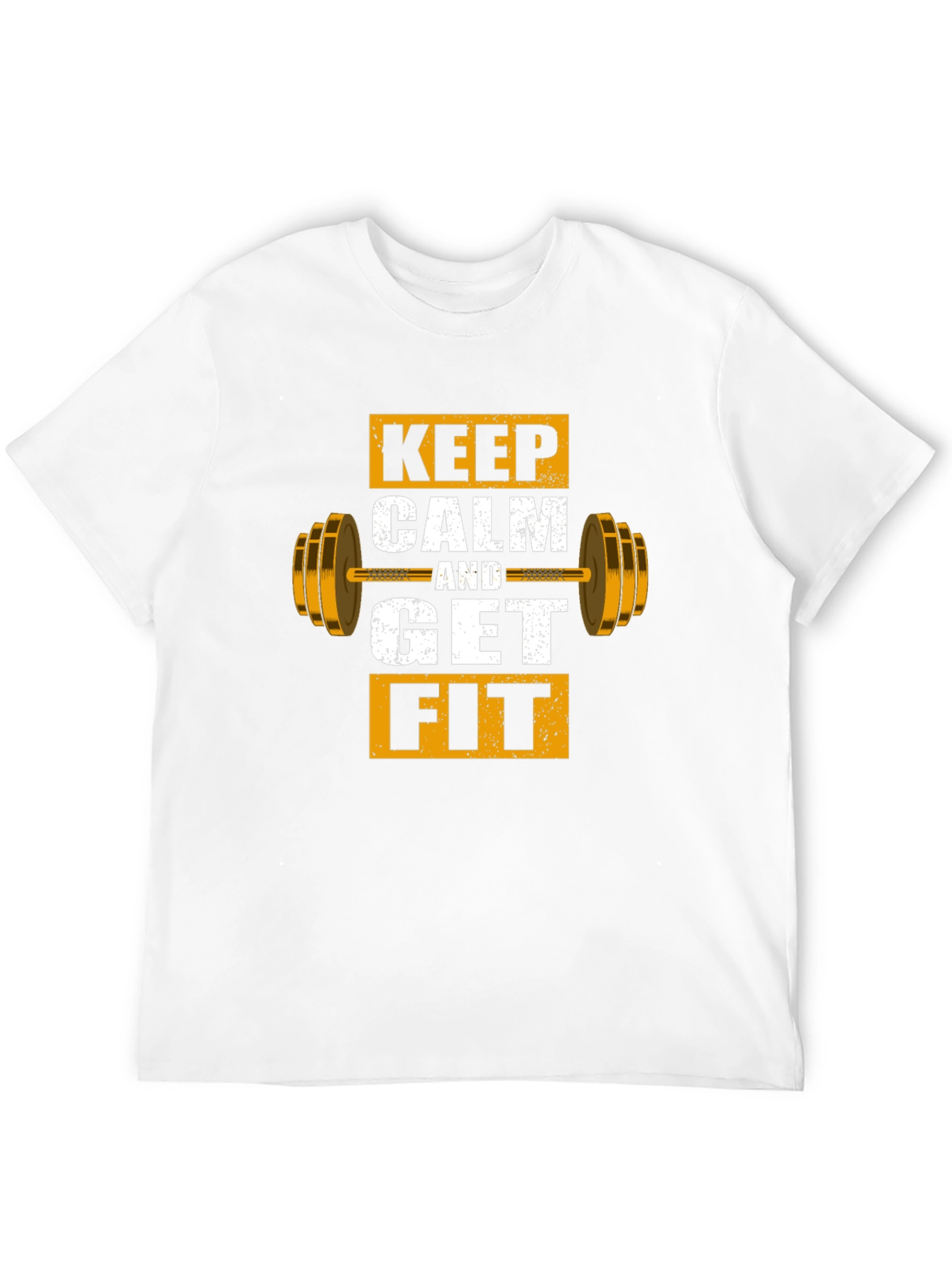 Black Keep Calm and Get Fit Graphic T-Shirt view 12