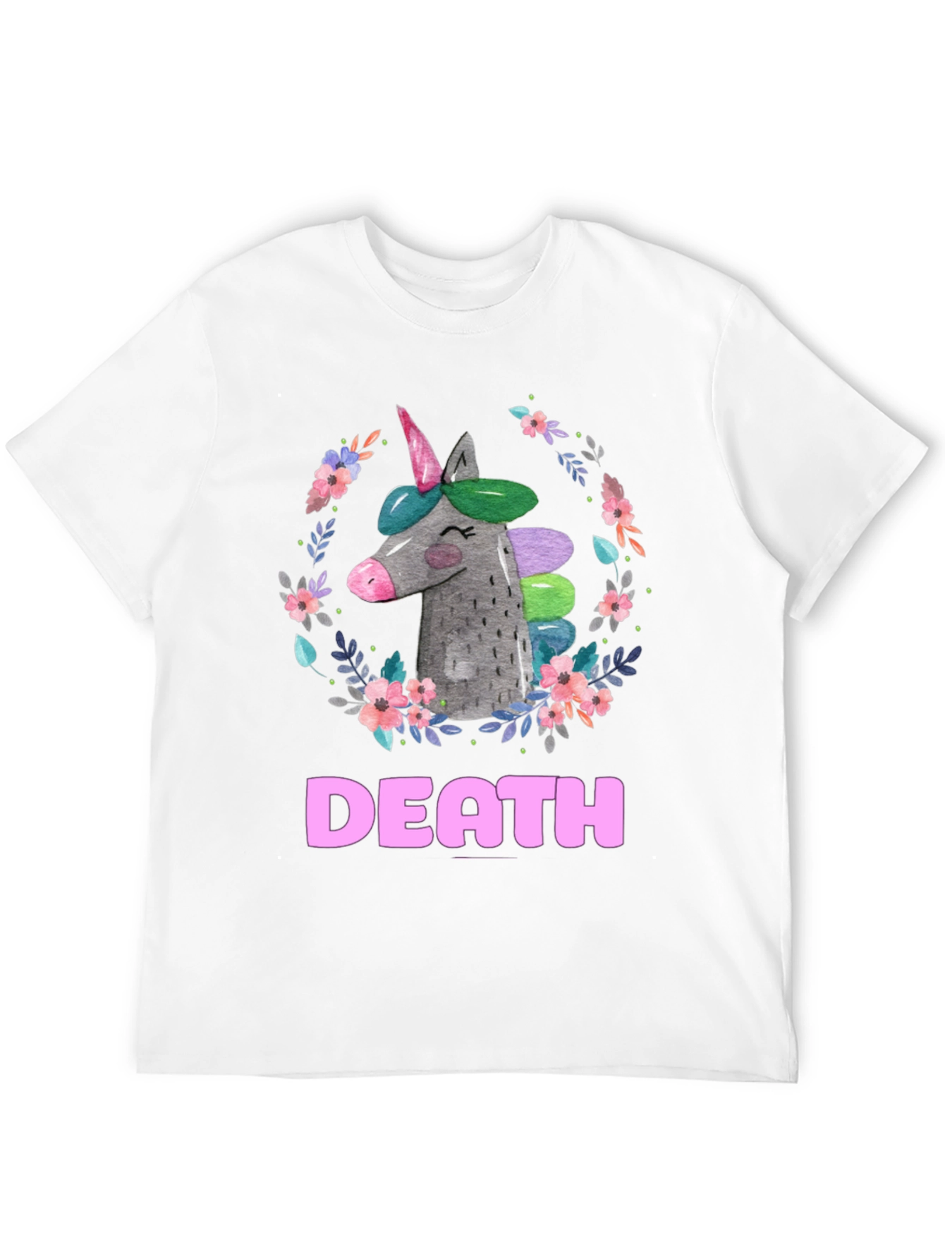 Black Unicorn Death Graphic Tee - Humor & Dark Humor view 12