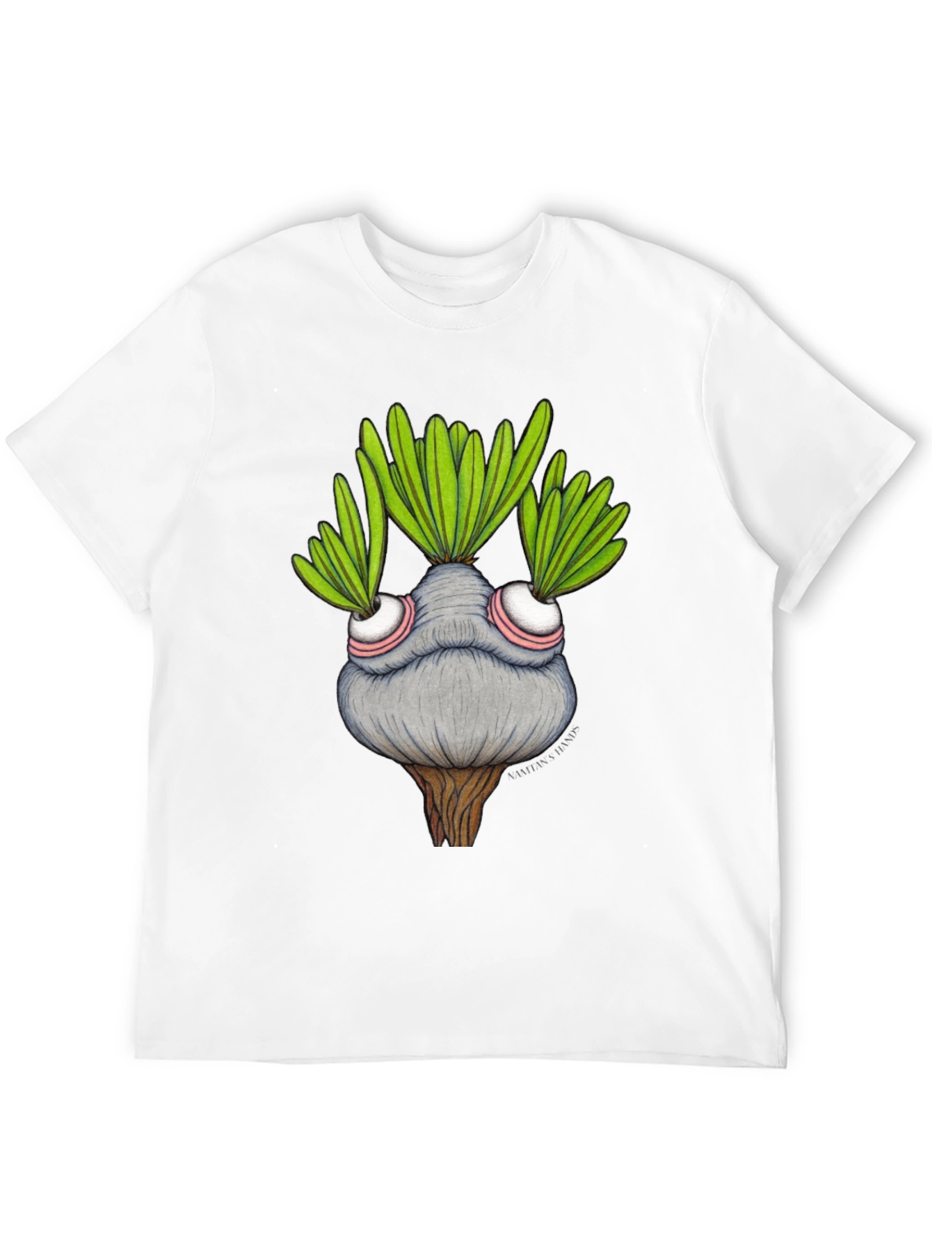 Black Whimsical Plant Character Graphic T-Shirt view 12