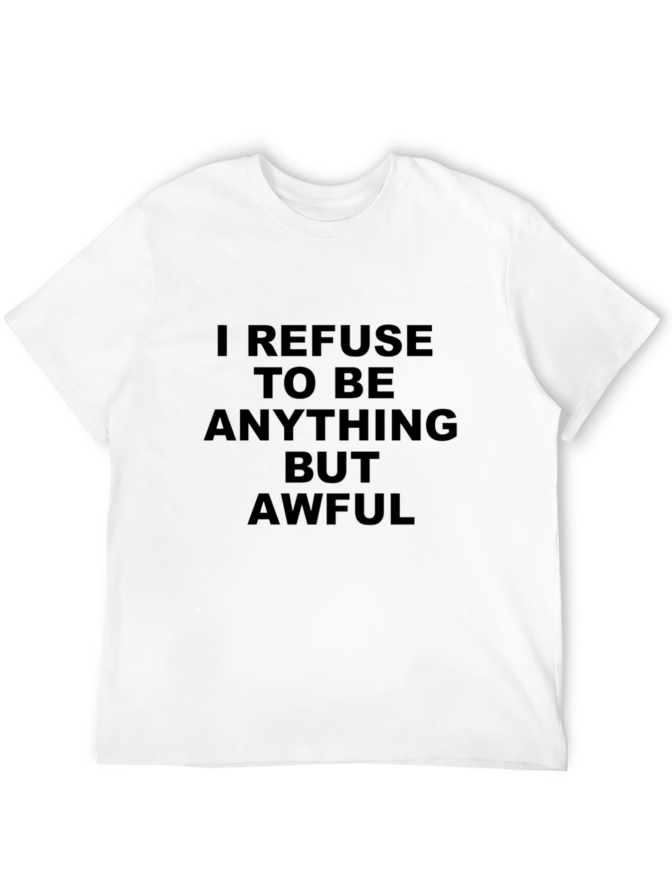 Black Awful Attitude T-Shirt - Funny Slogan Tee view 12