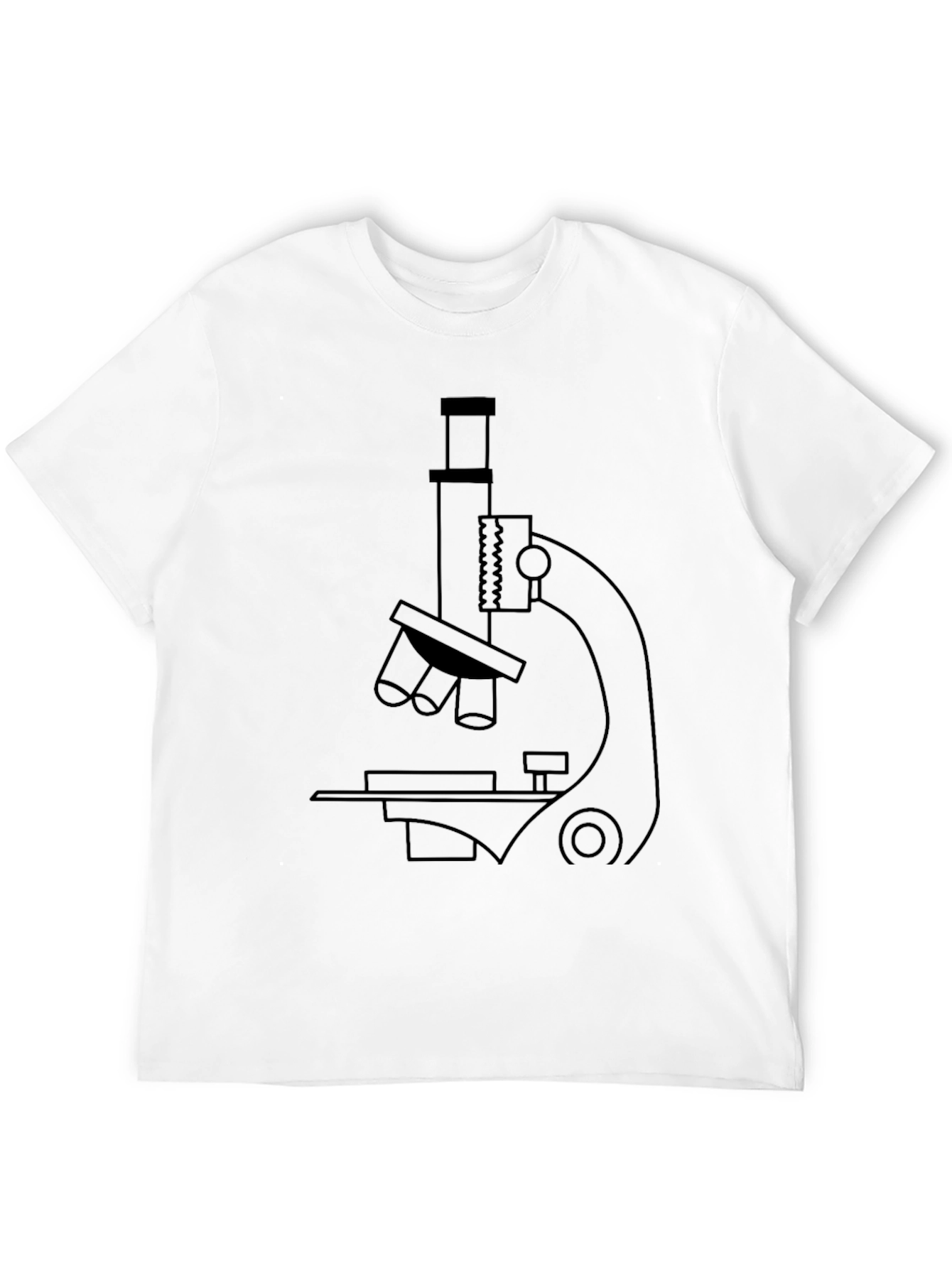 Black Microscope Graphic Print T-Shirt - Science Tee view 12