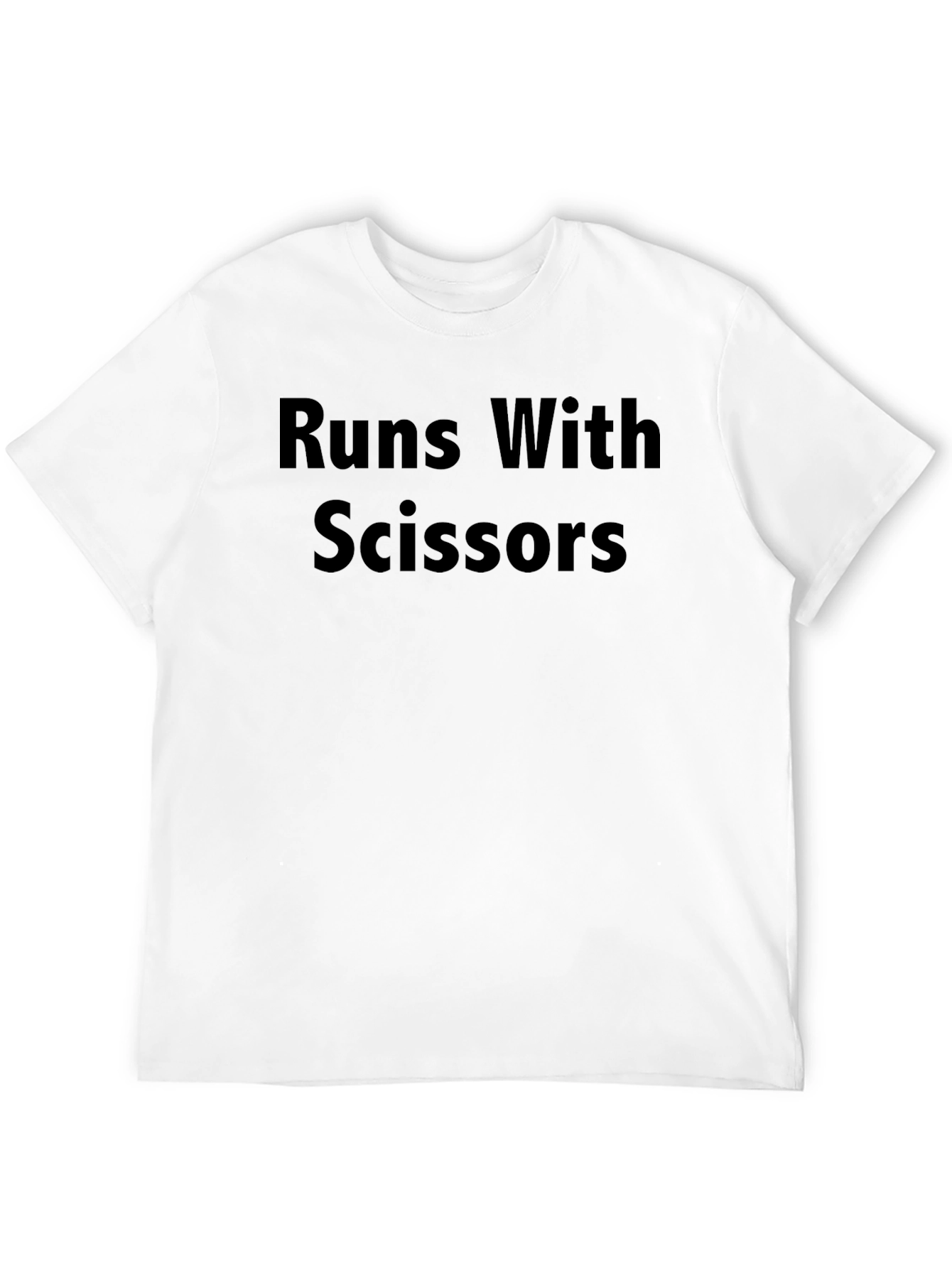 Black Runs With Scissors Graphic Tee - Black Cotton T-Shirt view 12
