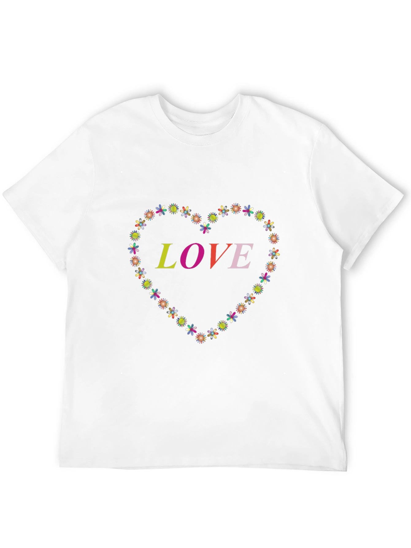 Black Love Floral Heart T-Shirt view 12