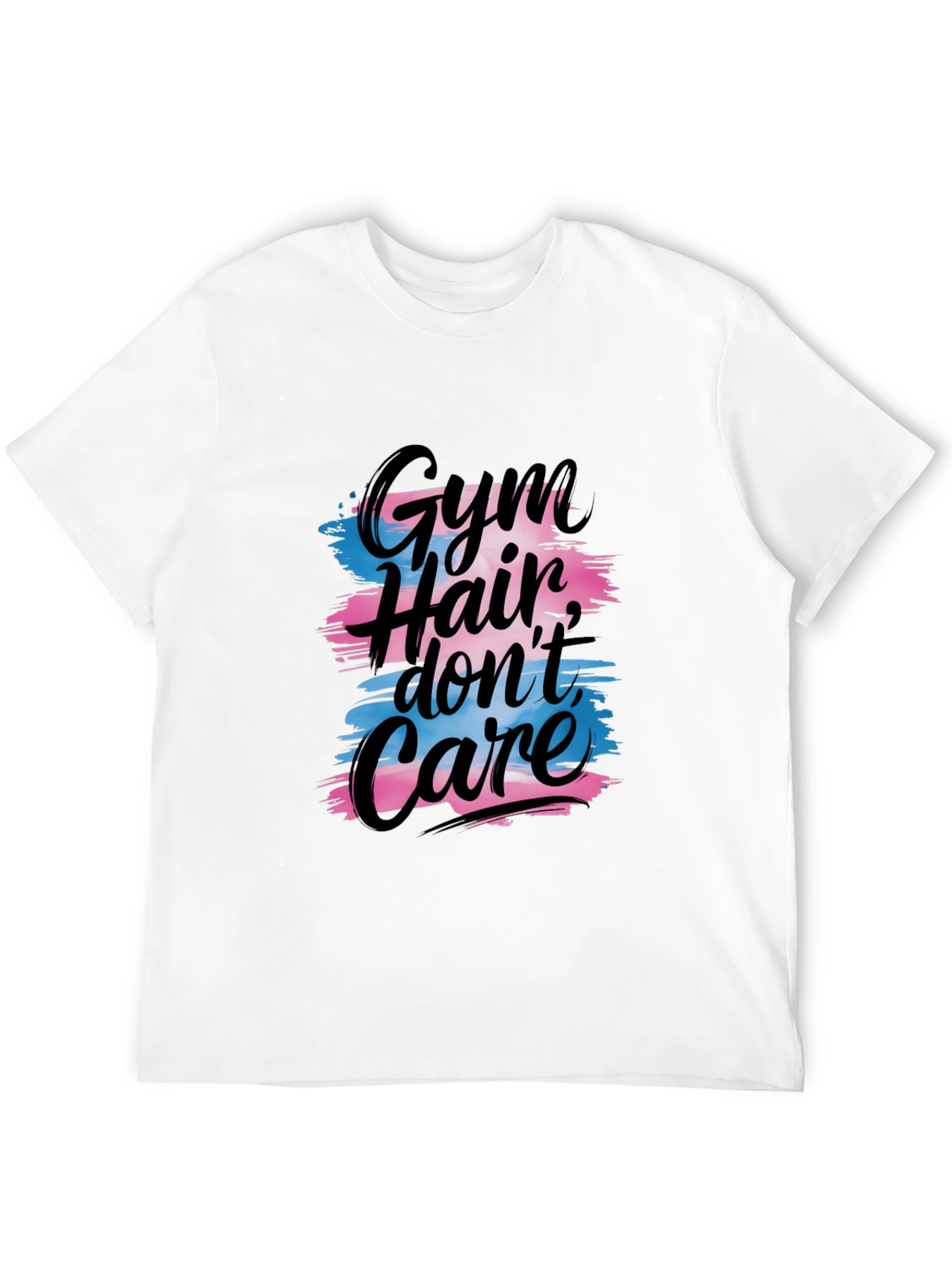 Black Gym Hair Don't Care T-Shirt - Black view 12