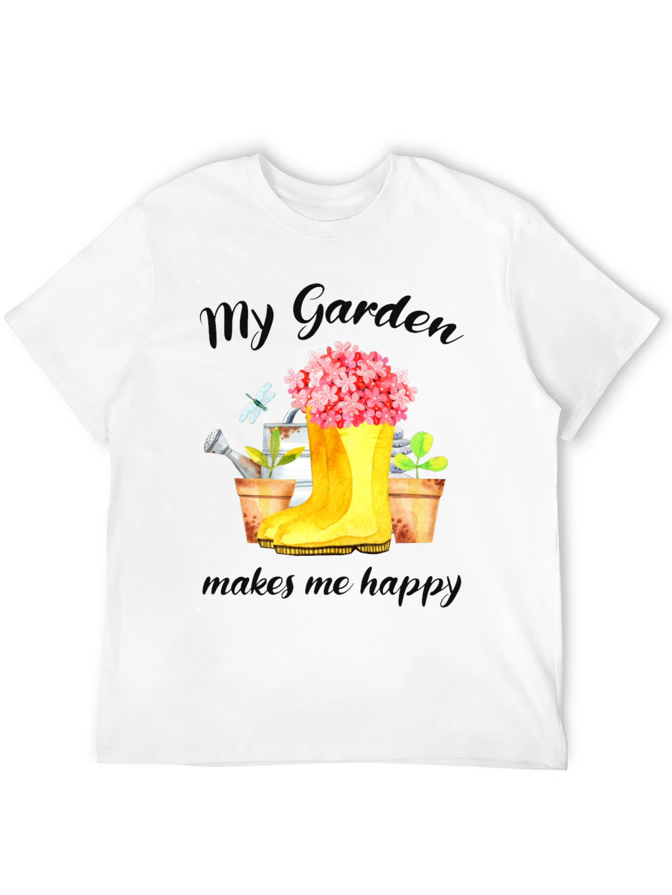 Black Gardening Lover T-Shirt - My Garden Makes Me Happy view 12