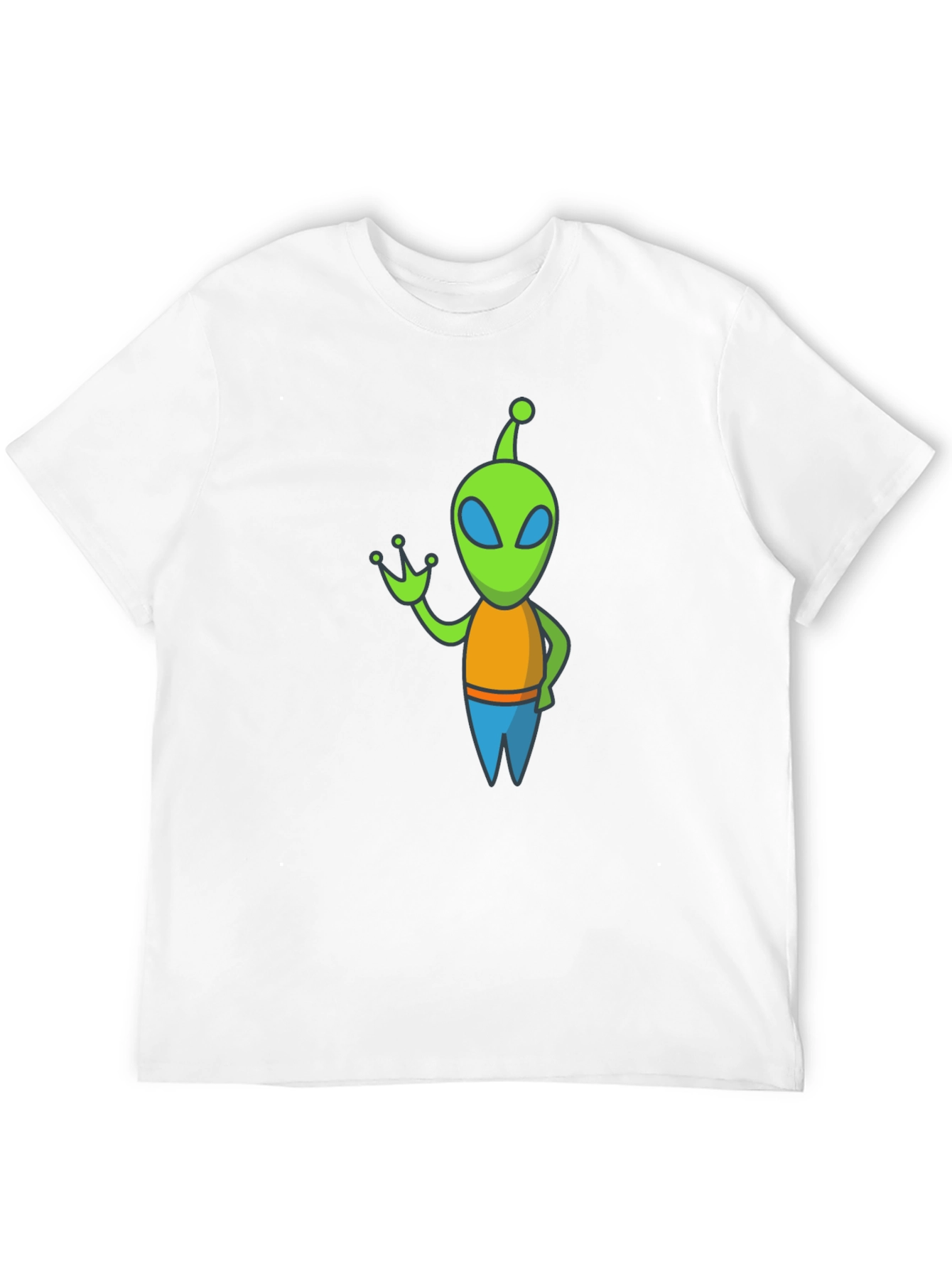 Black Alien Graphic Tee - Black Cotton Blend view 12