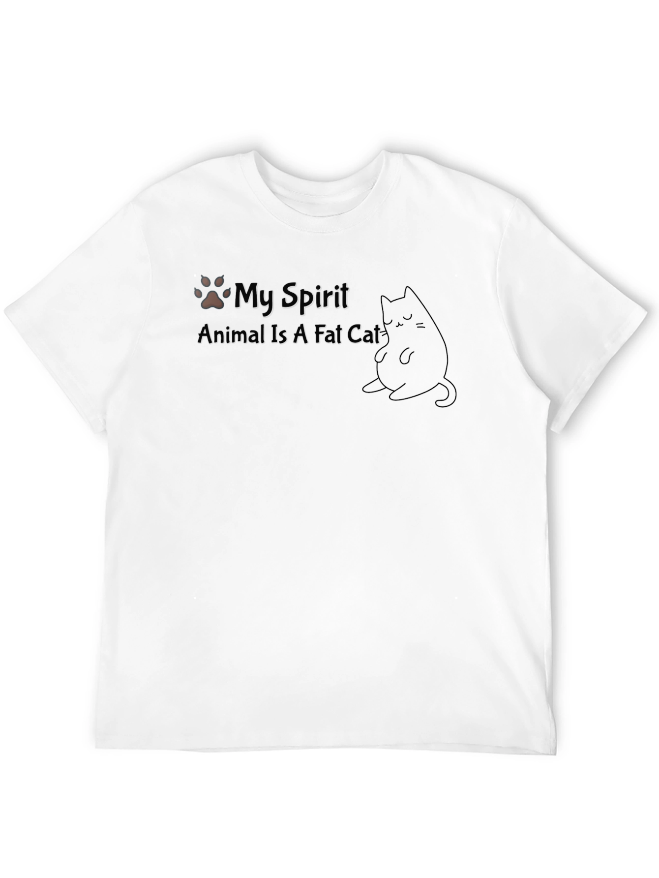 Black My Spirit Animal Is A Fat Cat T-Shirt view 12