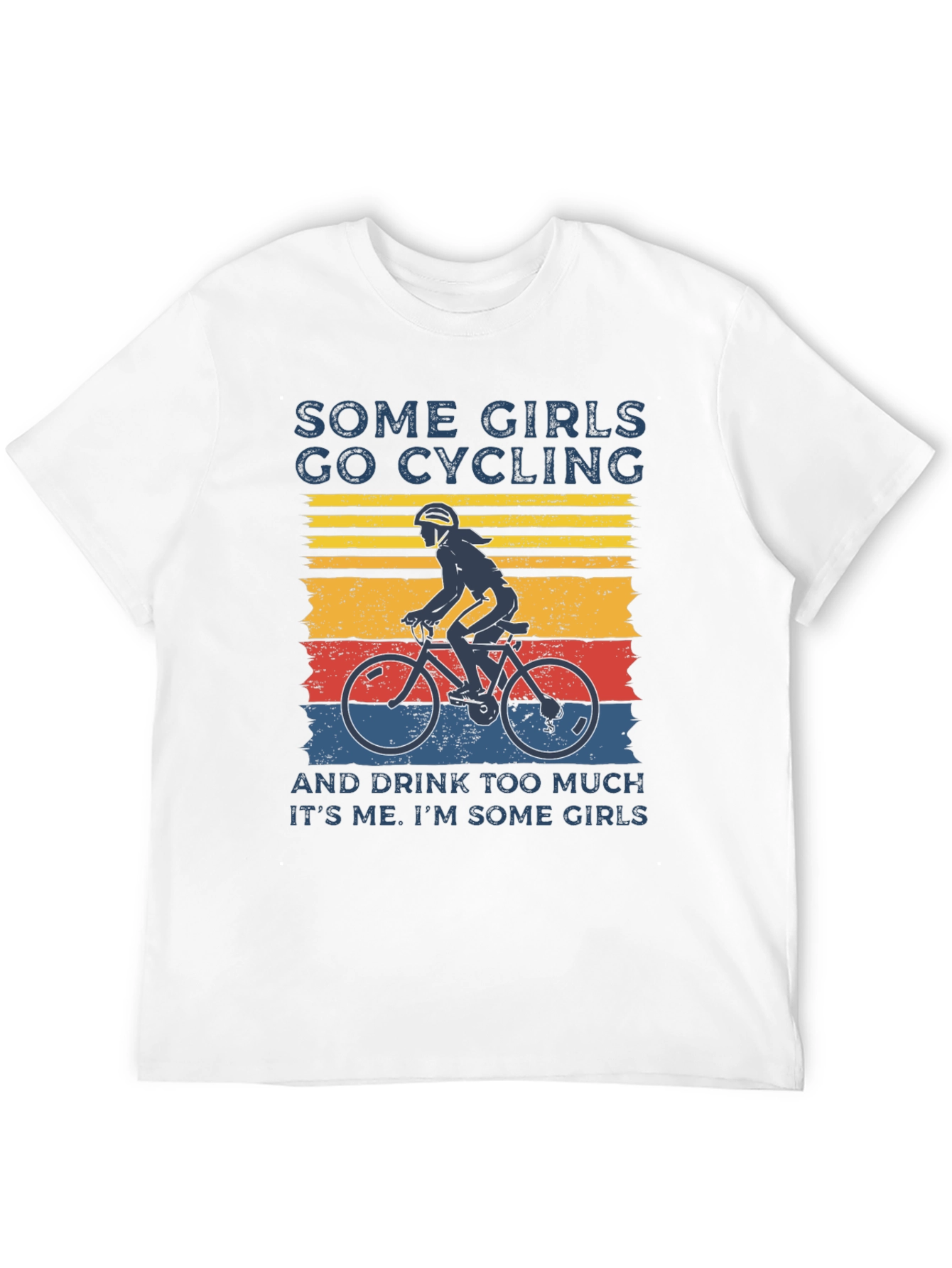 Black Some Girls Go Cycling T-Shirt view 12