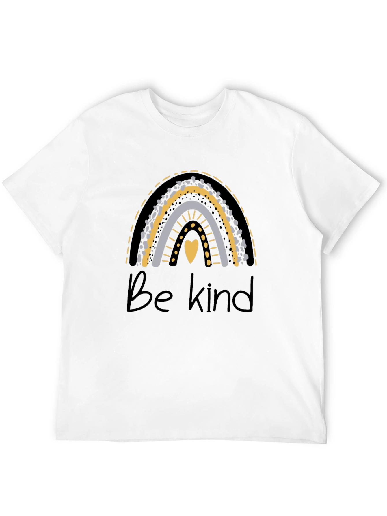 Black Be Kind Rainbow Graphic Tee - Black Cotton Blend view 12