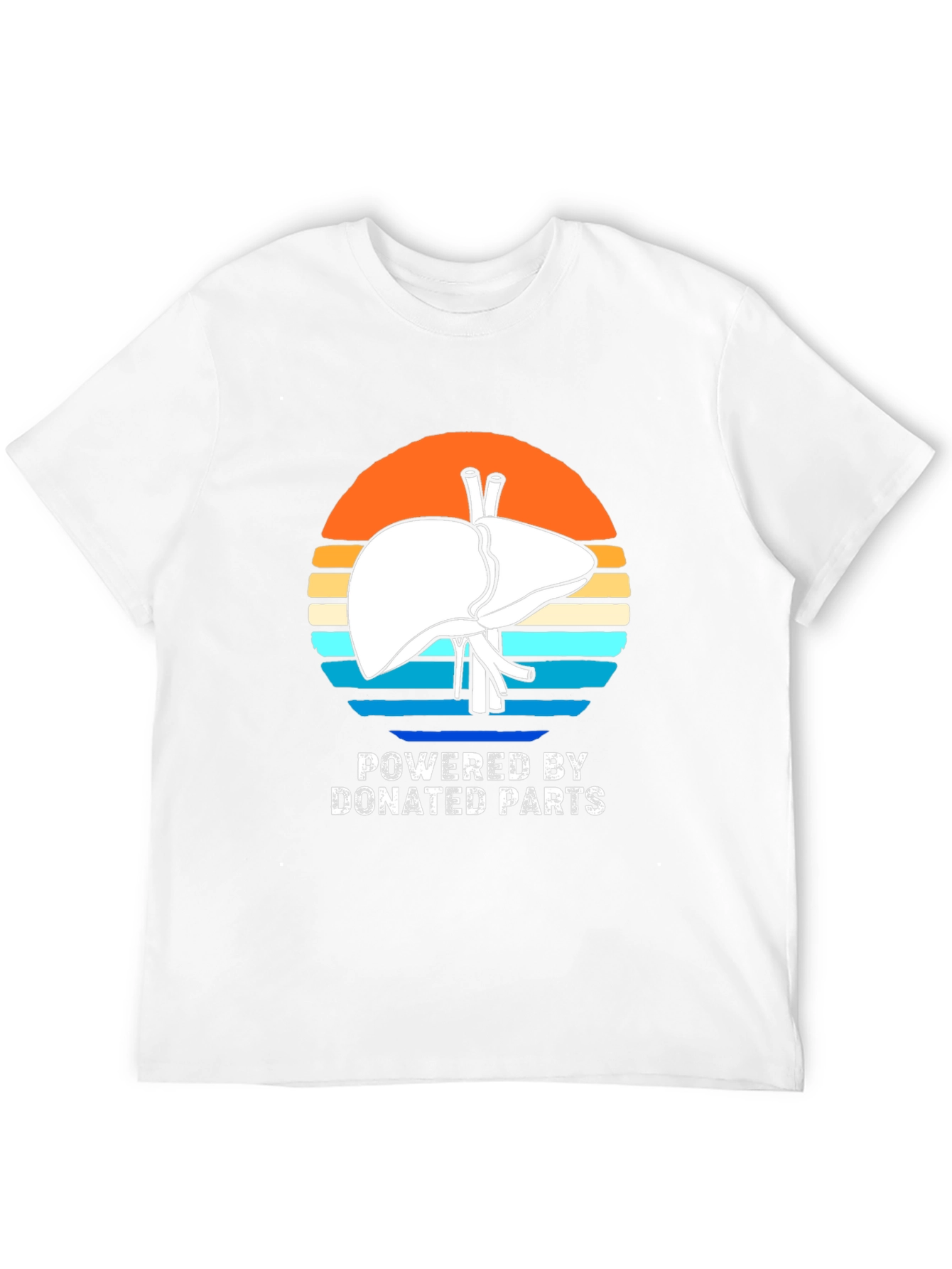 Black Powered By Donated Parts T-Shirt view 12