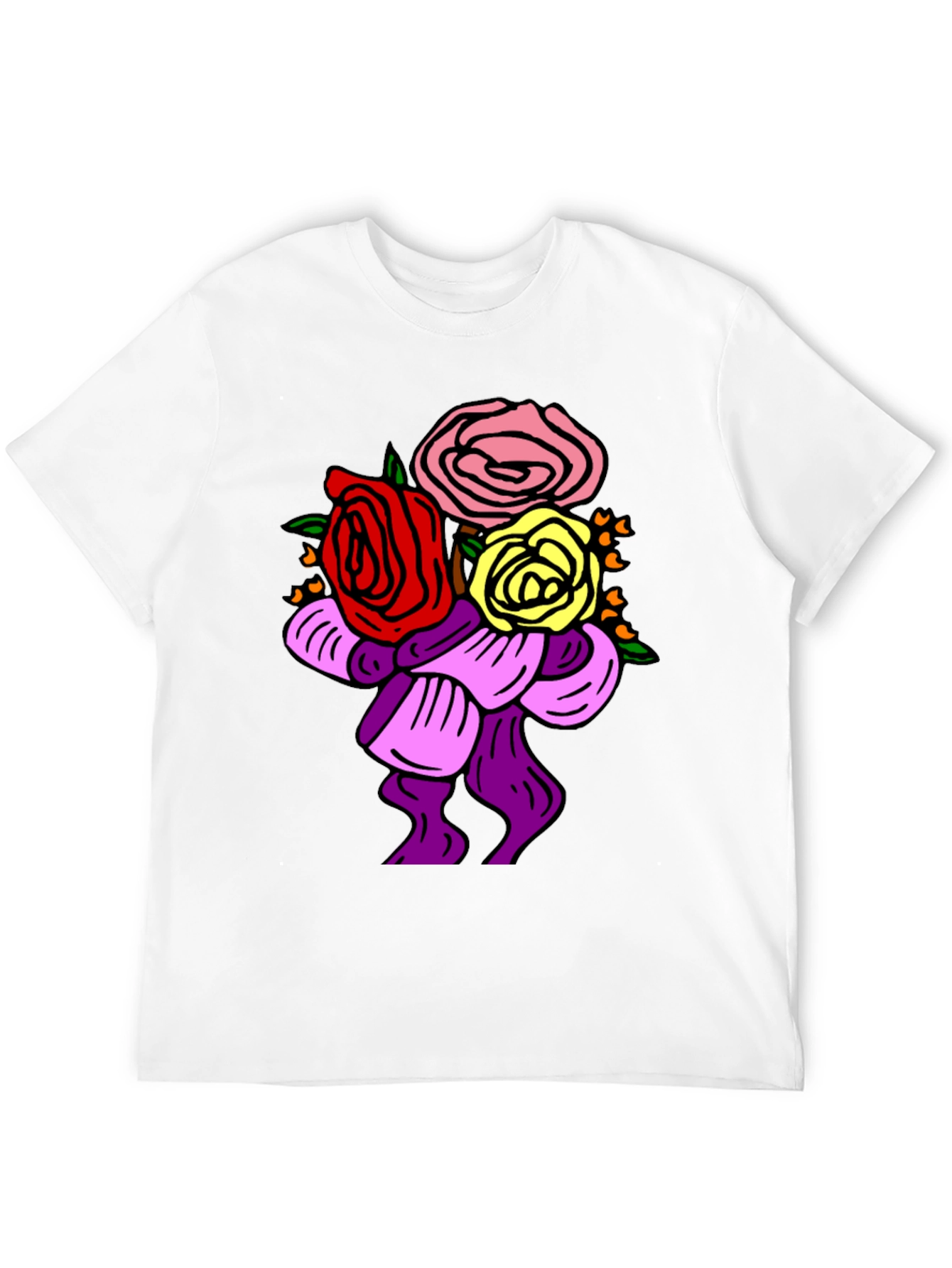 Black Floral Bouquet Graphic Tee view 12