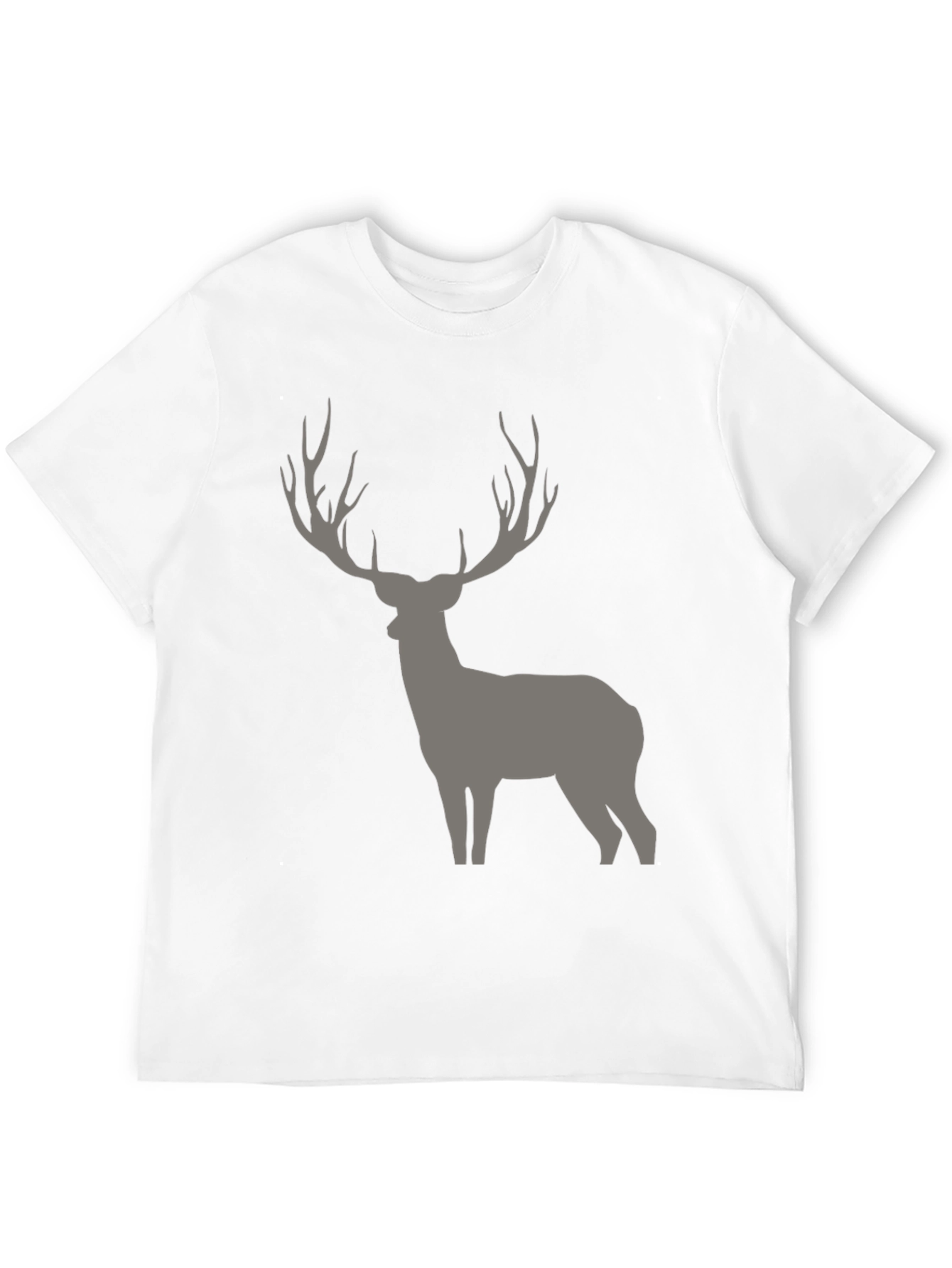 Black Men's Black Deer Graphic T-Shirt view 12
