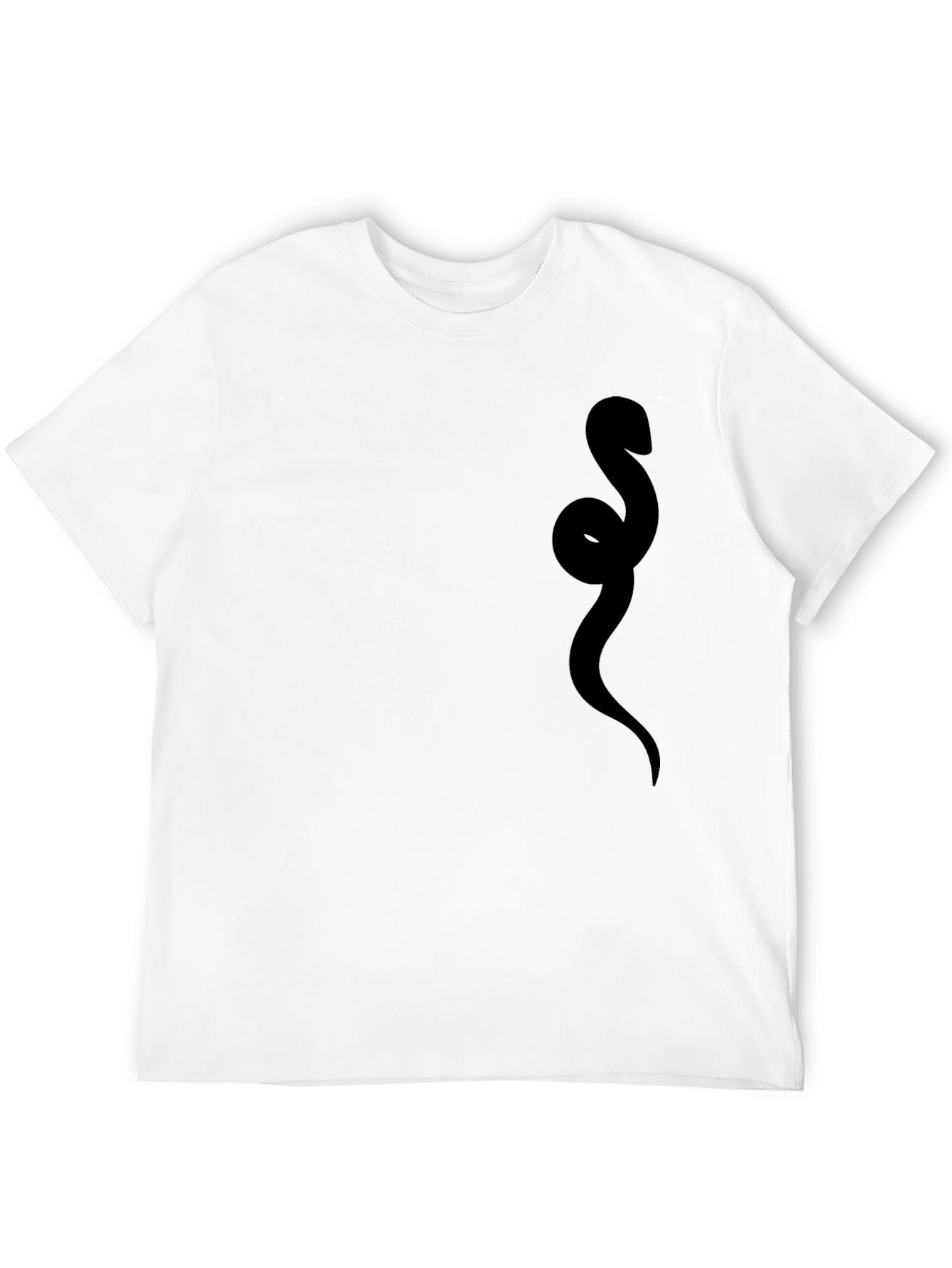 Black Men's Black Snake Graphic T-Shirt view 12