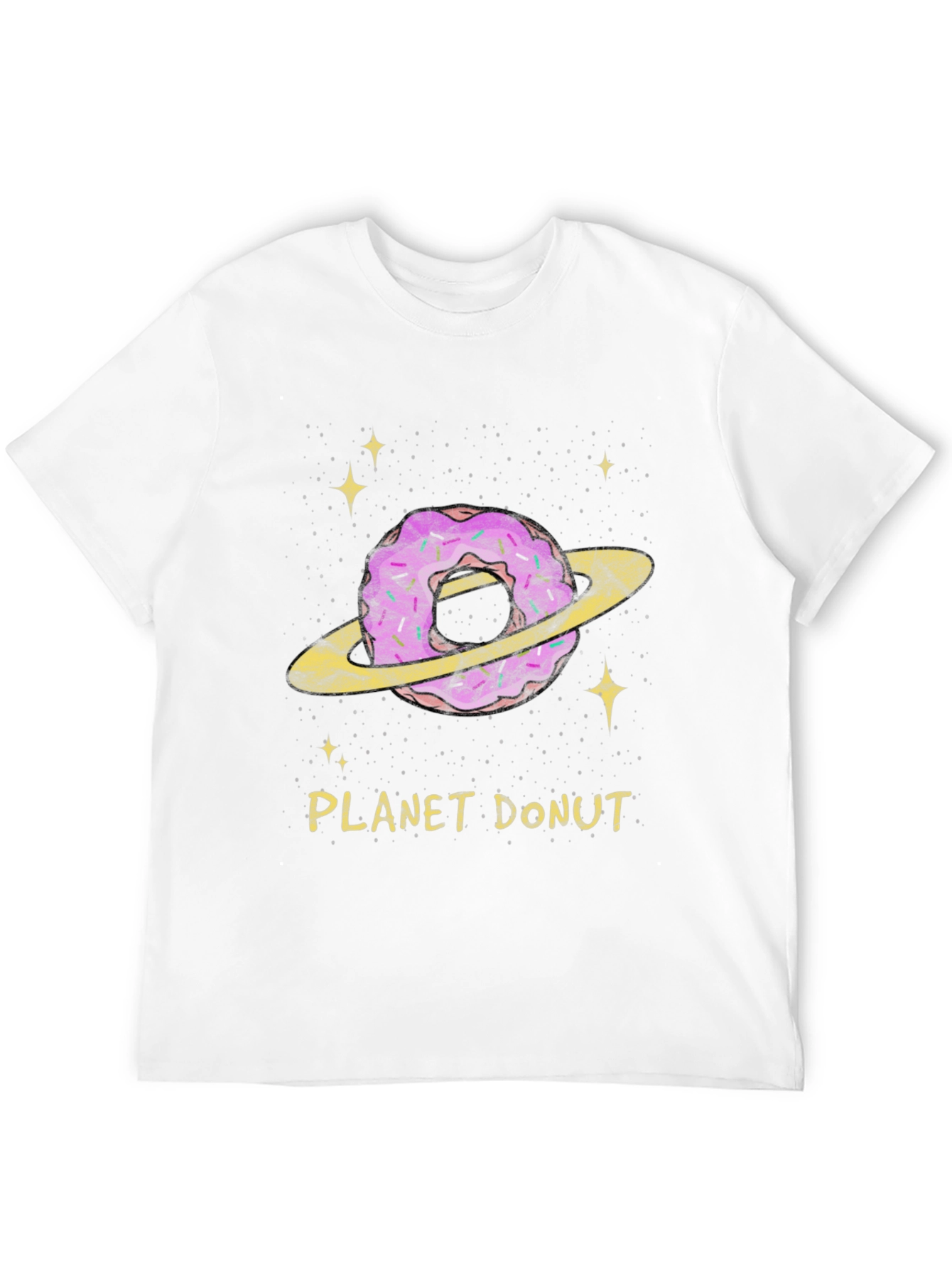 Black Planet Donut Graphic T-Shirt view 12