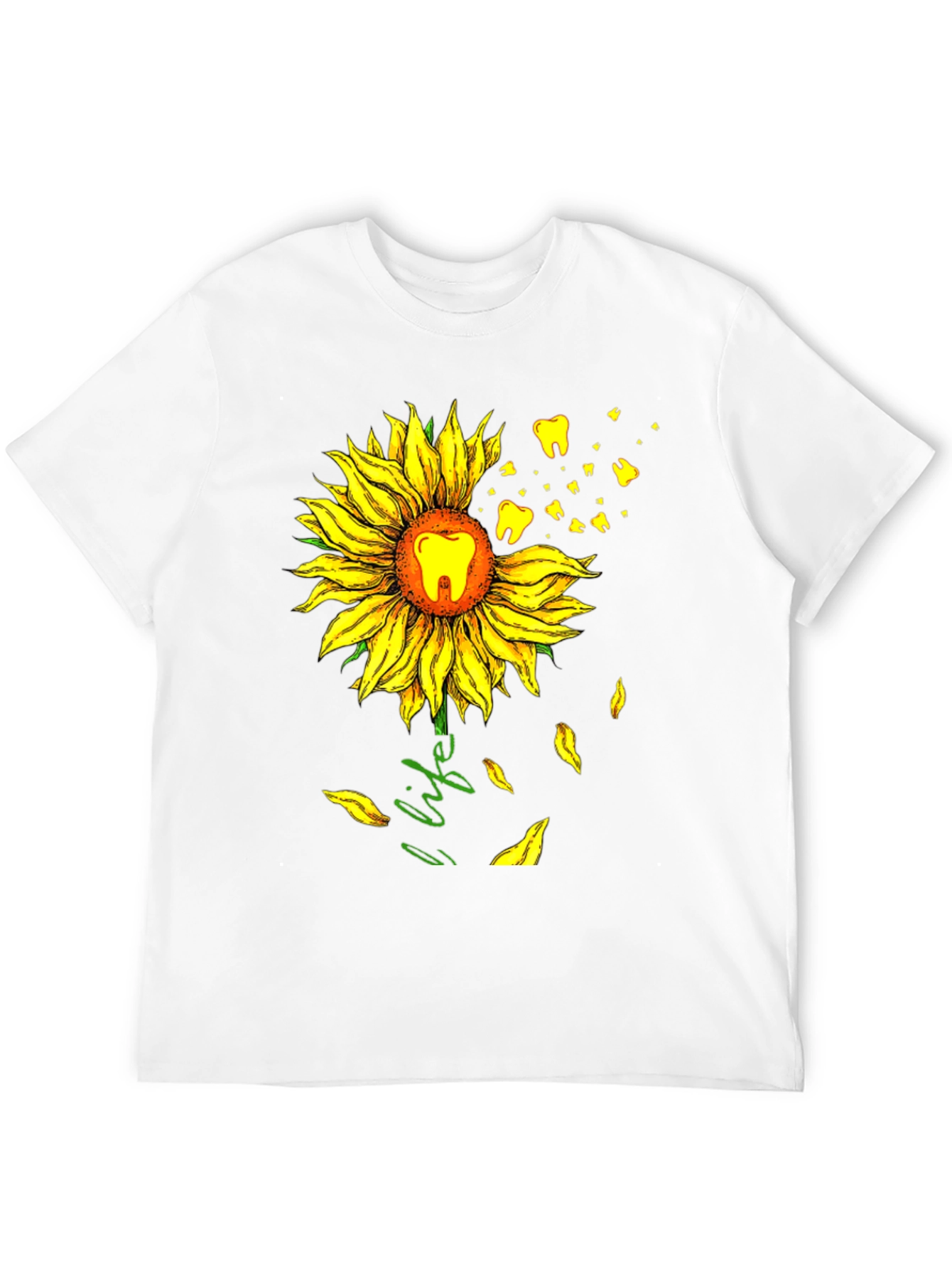Black Dental Sunflower T-Shirt - Dentist Life Tee view 12