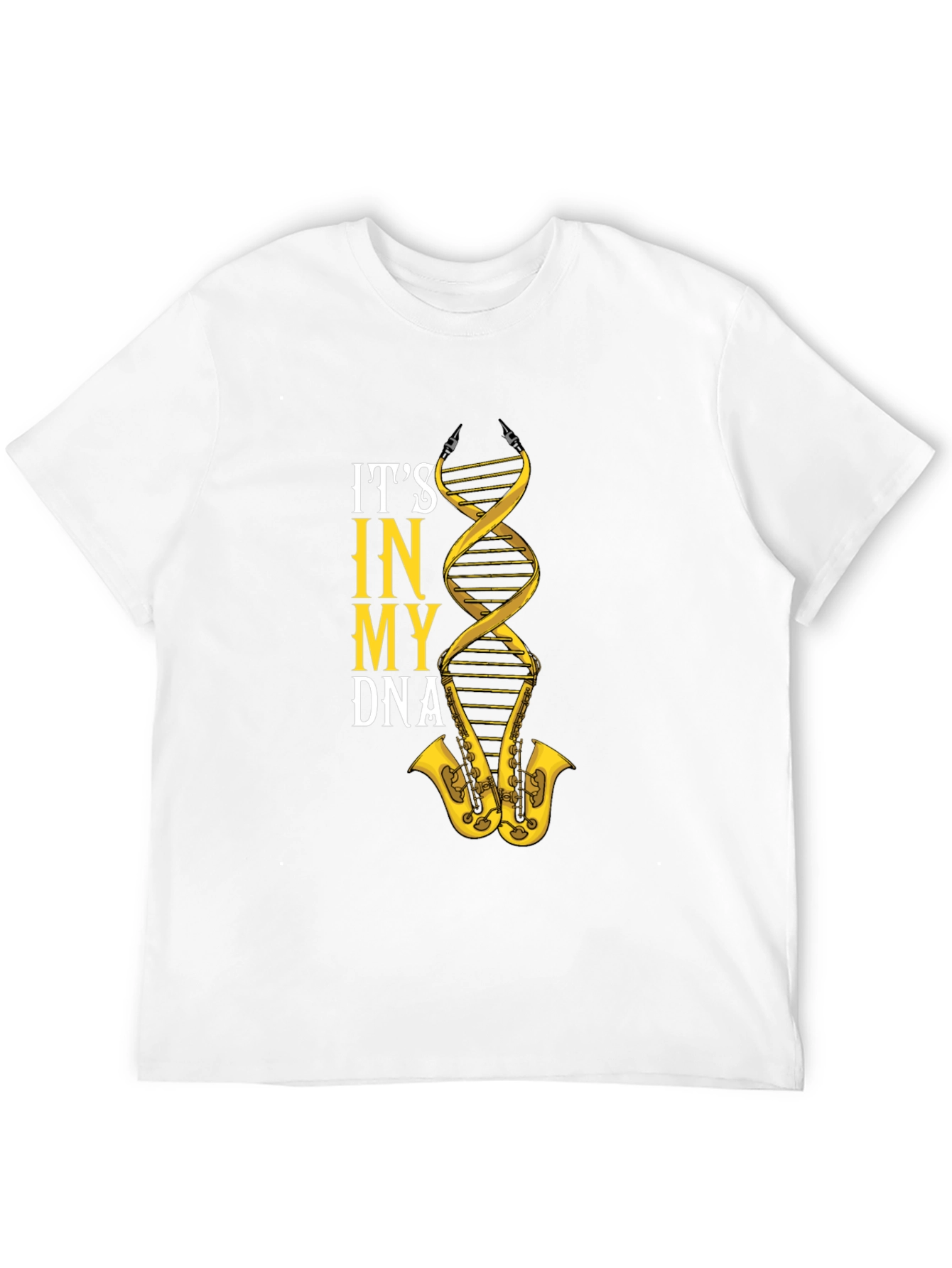 Black It's In My DNA Saxophone T-Shirt  view 12