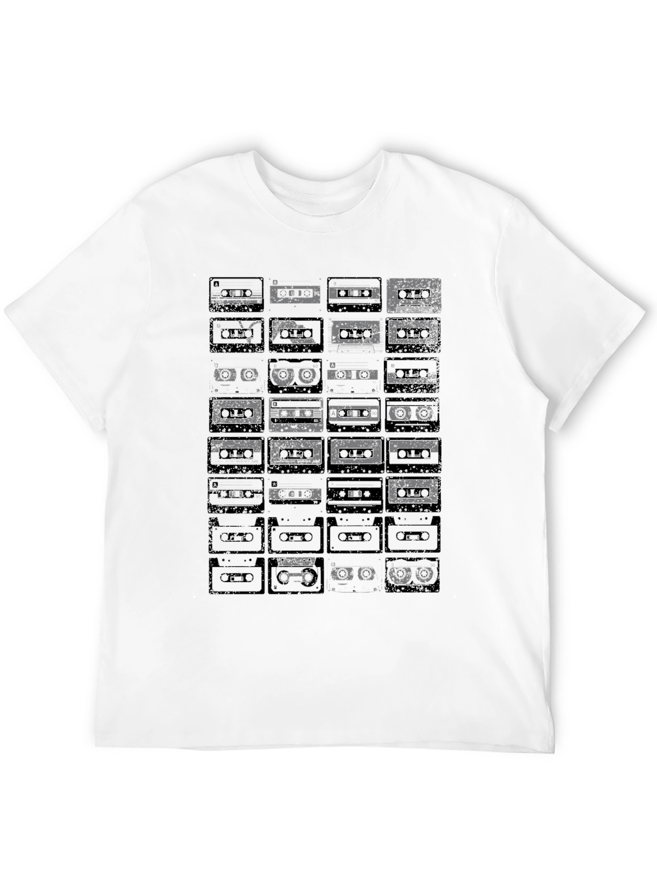 Black Retro Cassette Tape T-Shirt - Vintage Music Lover Tee view 12