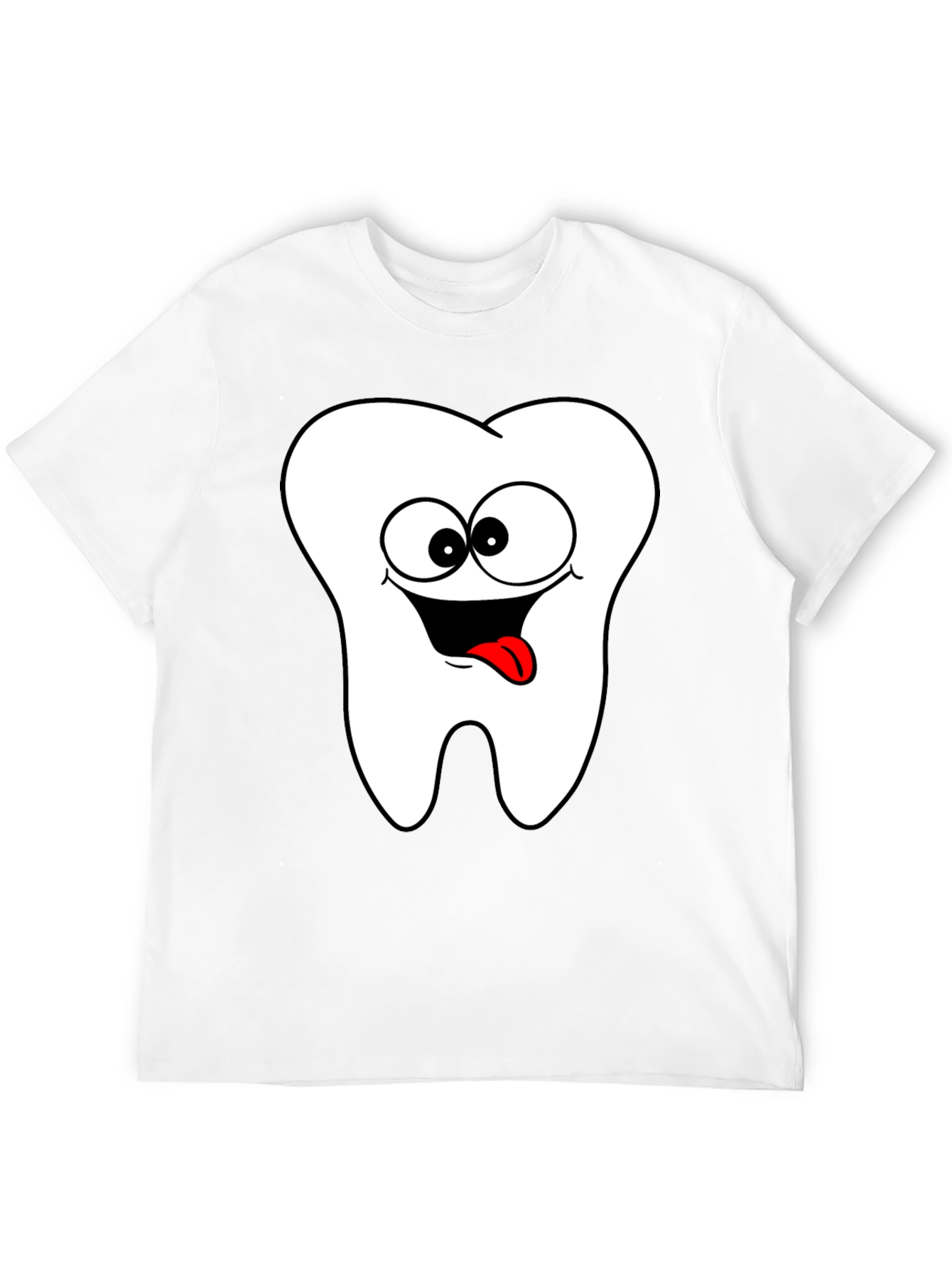 Black Funny Tooth Graphic T-Shirt - Black Cotton Tee view 12