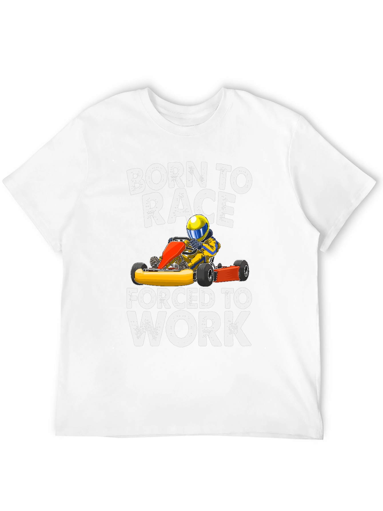 Black Born to Race T-Shirt - Racing Kart view 12