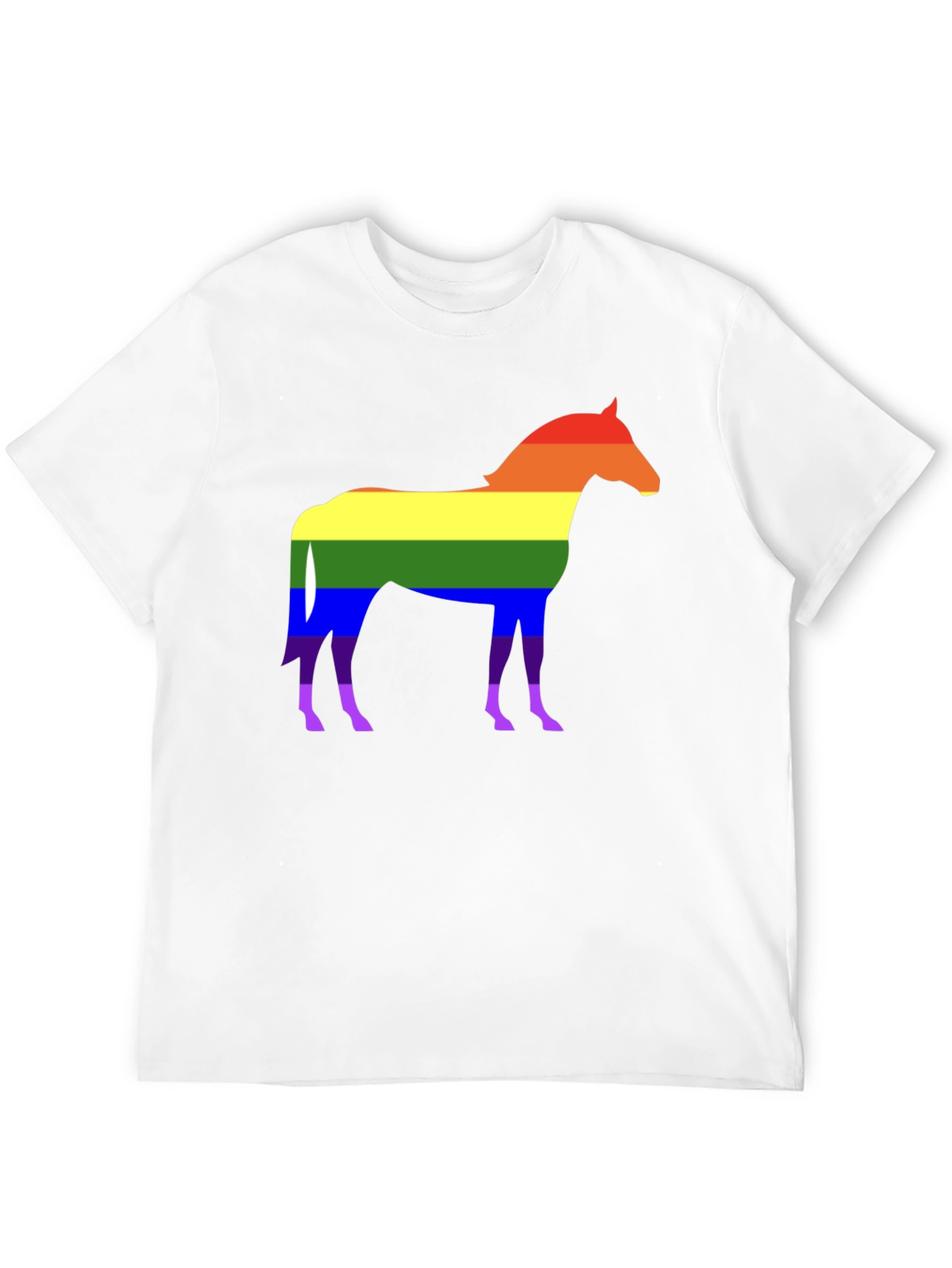 Black Pride Horse Graphic T-Shirt - Stylish Rainbow Design view 12