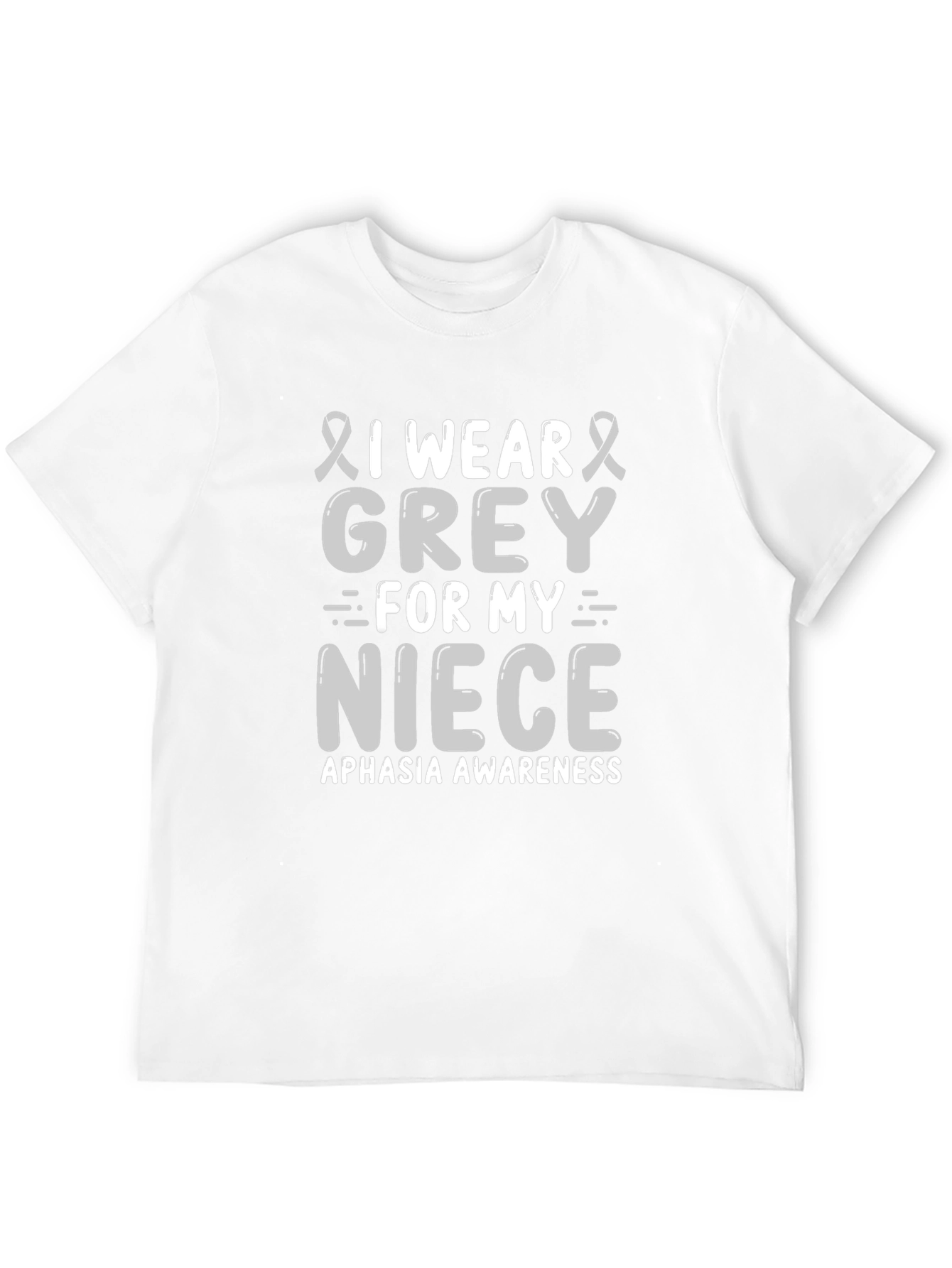 Grey Aphasia Awareness T-Shirt for Niece Support - 12
