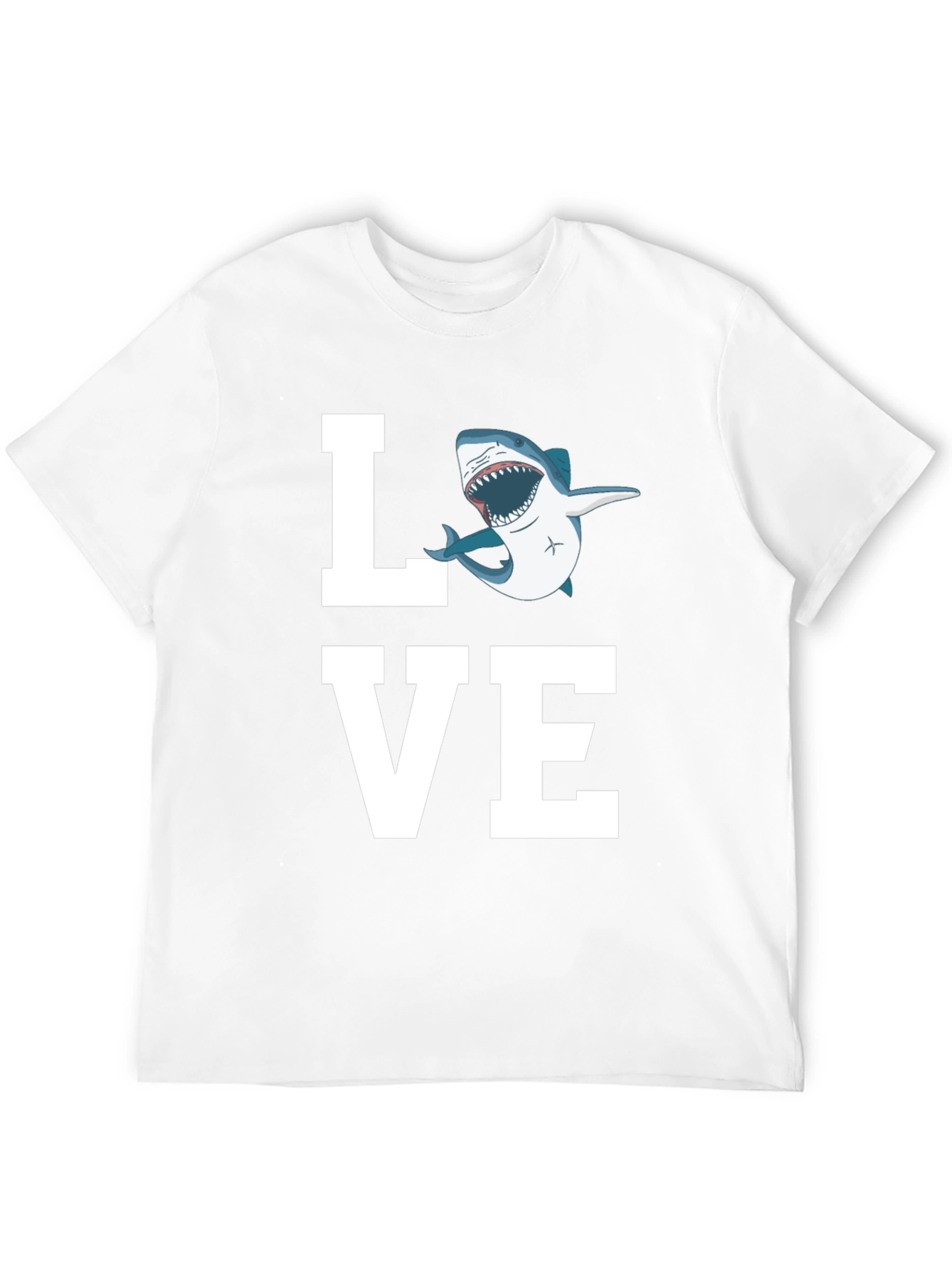Black Love Shark T-Shirt - Great White Tee view 12