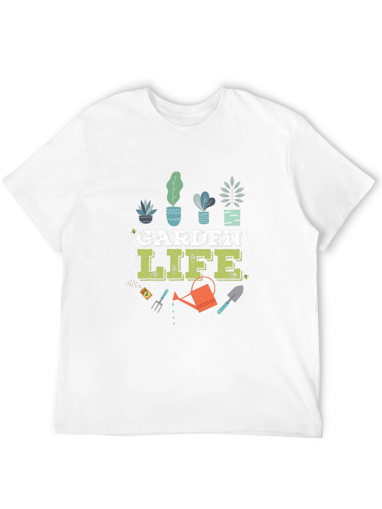 Black Garden Life Graphic T-Shirt - Black Cotton Blend Tee view 12