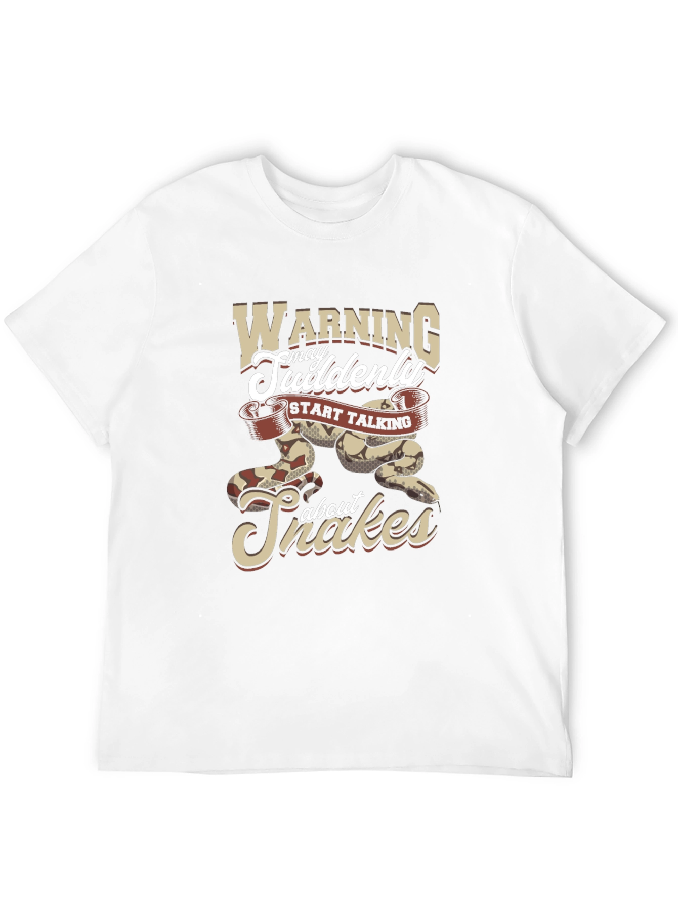 Black Warning May Suddenly Start Talking About Snakes Graphic Tee view 12