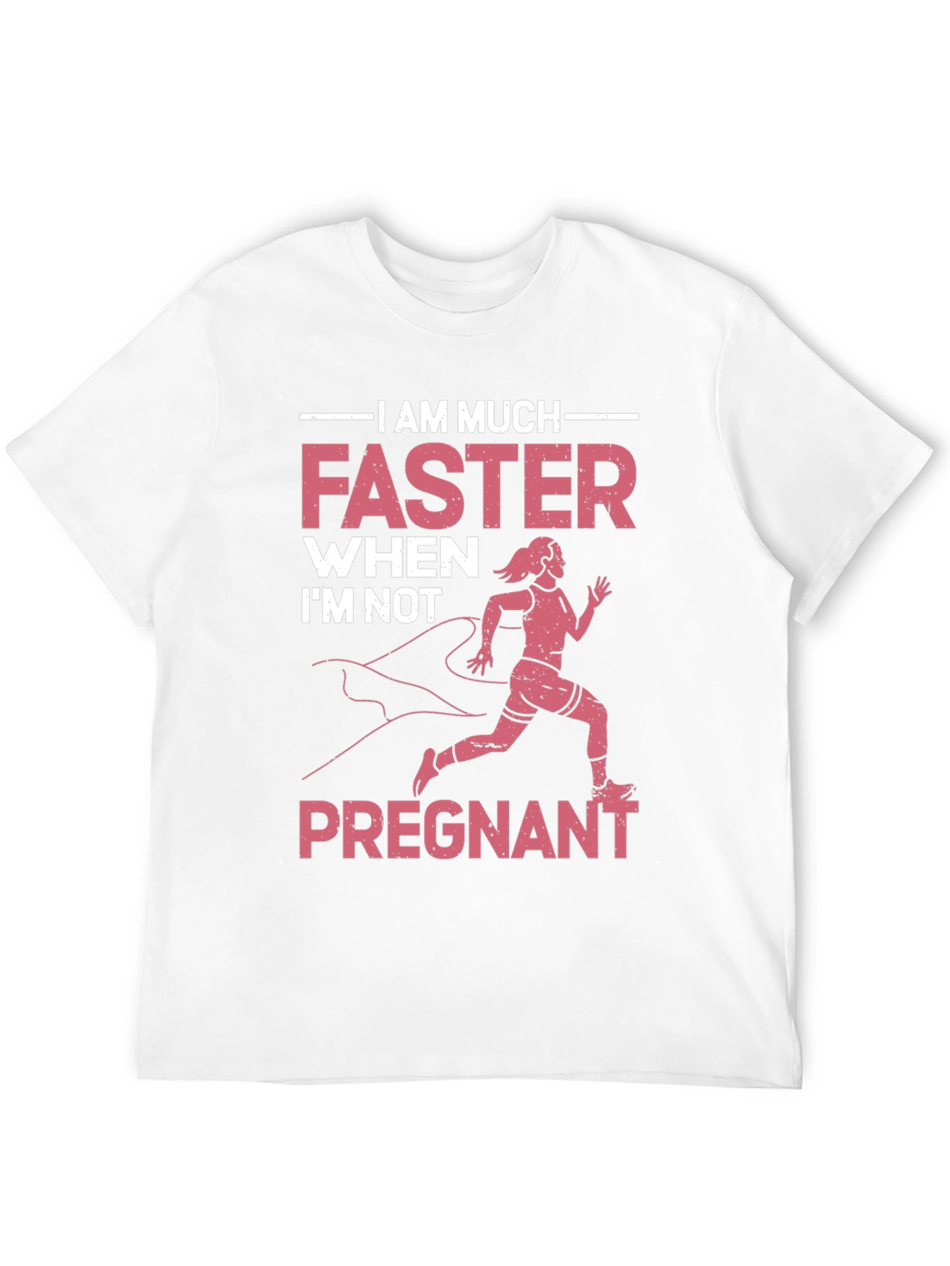 Black Funny Pregnancy Running T-Shirt view 12