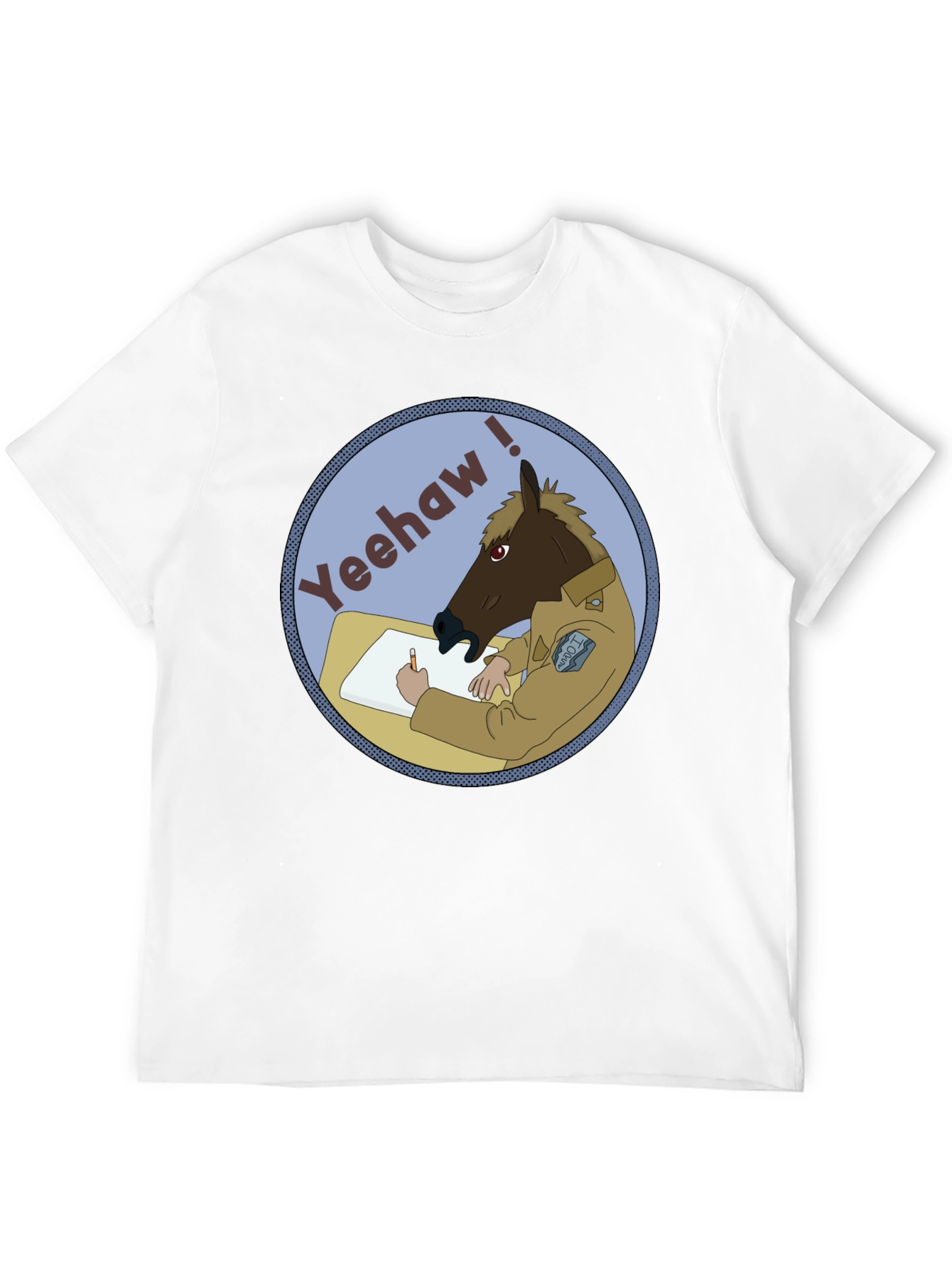 Black Yeehaw Horse T-Shirt - Funny Graphic Tee view 12