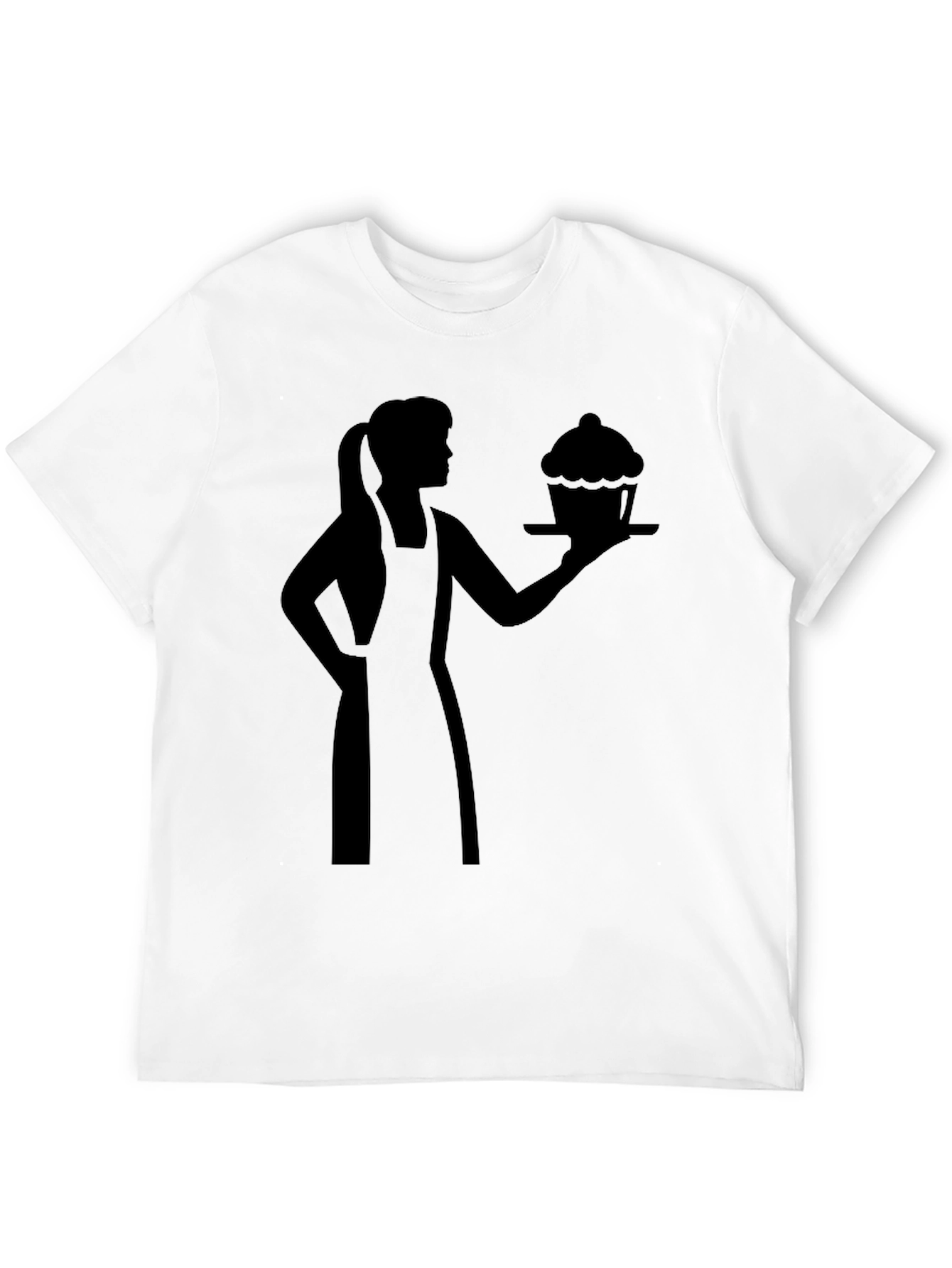 Black Baker Woman Cupcake Graphic T-Shirt view 12