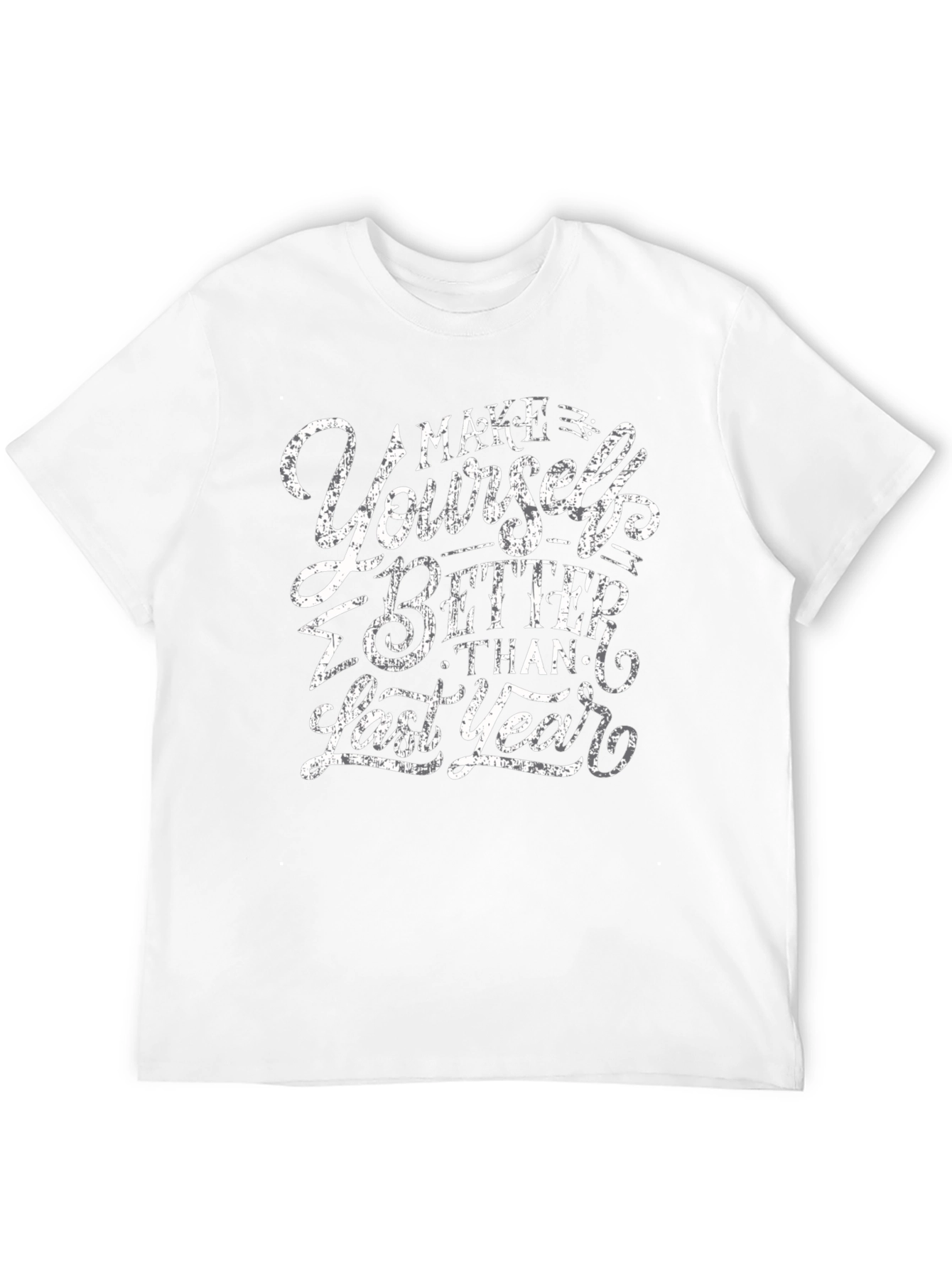 Black Motivational 'Better Than Last Year' Black T-Shirt view 12