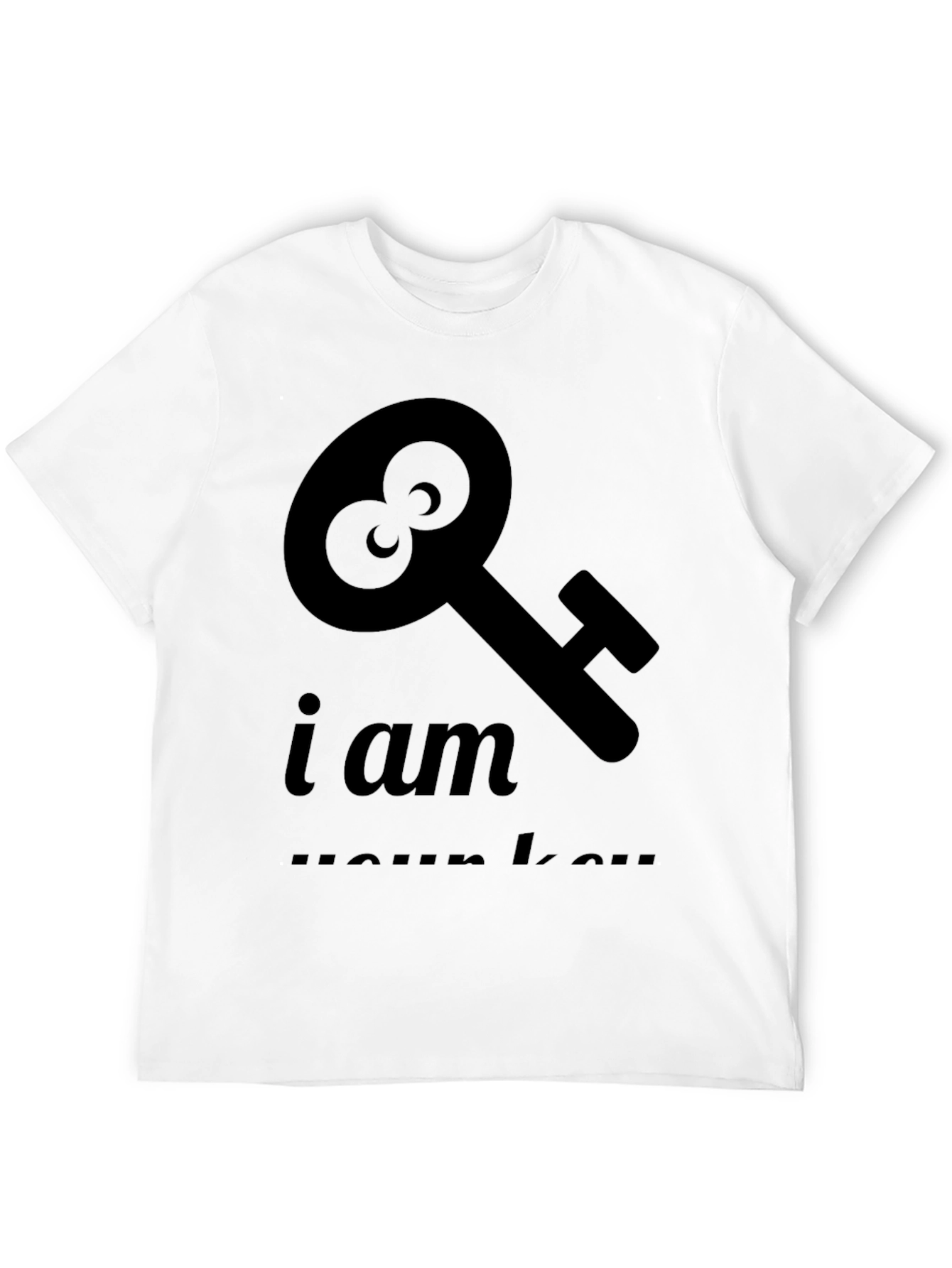 Black I Am Your Key T-Shirt - Unique Design, Black Tee view 12