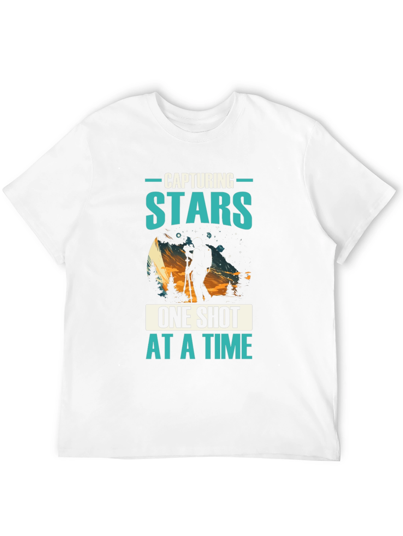Black Capturing Stars T-Shirt: Photographer Night Sky Tee view 12