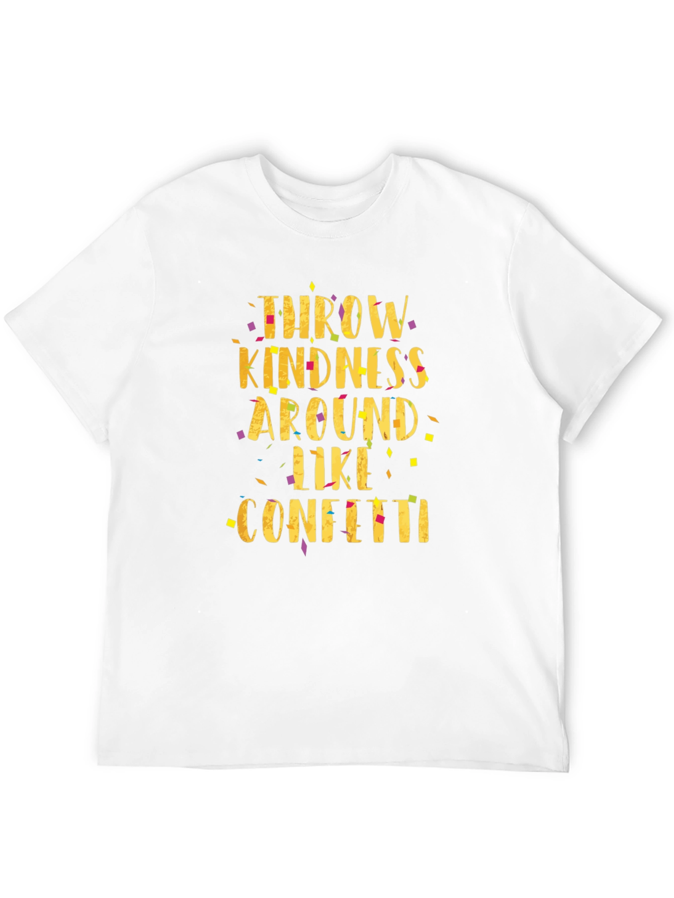 Black Throw Kindness Like Confetti Black T-Shirt view 12