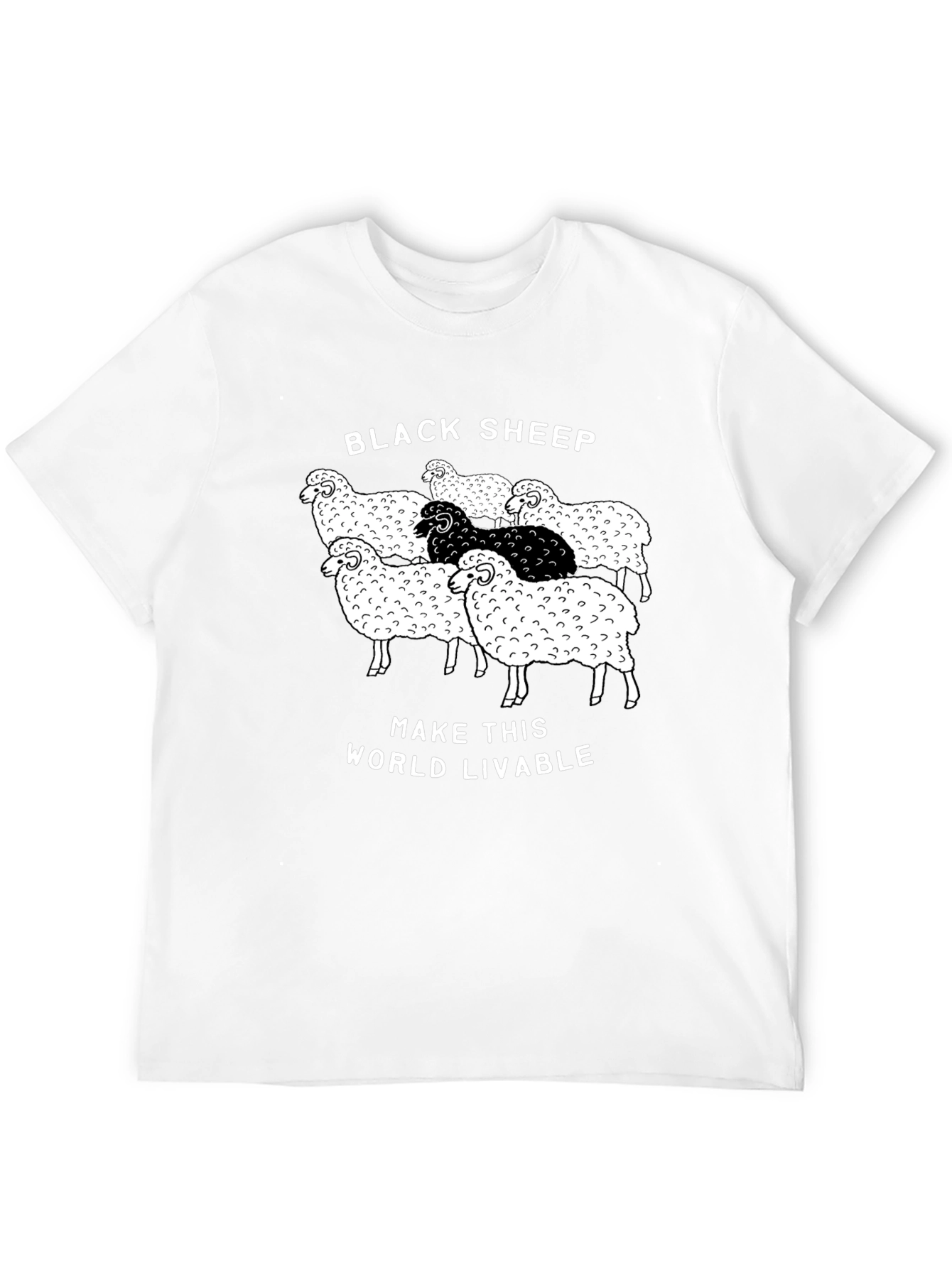 Black Black Sheep T-Shirt - Make This World Livable view 12
