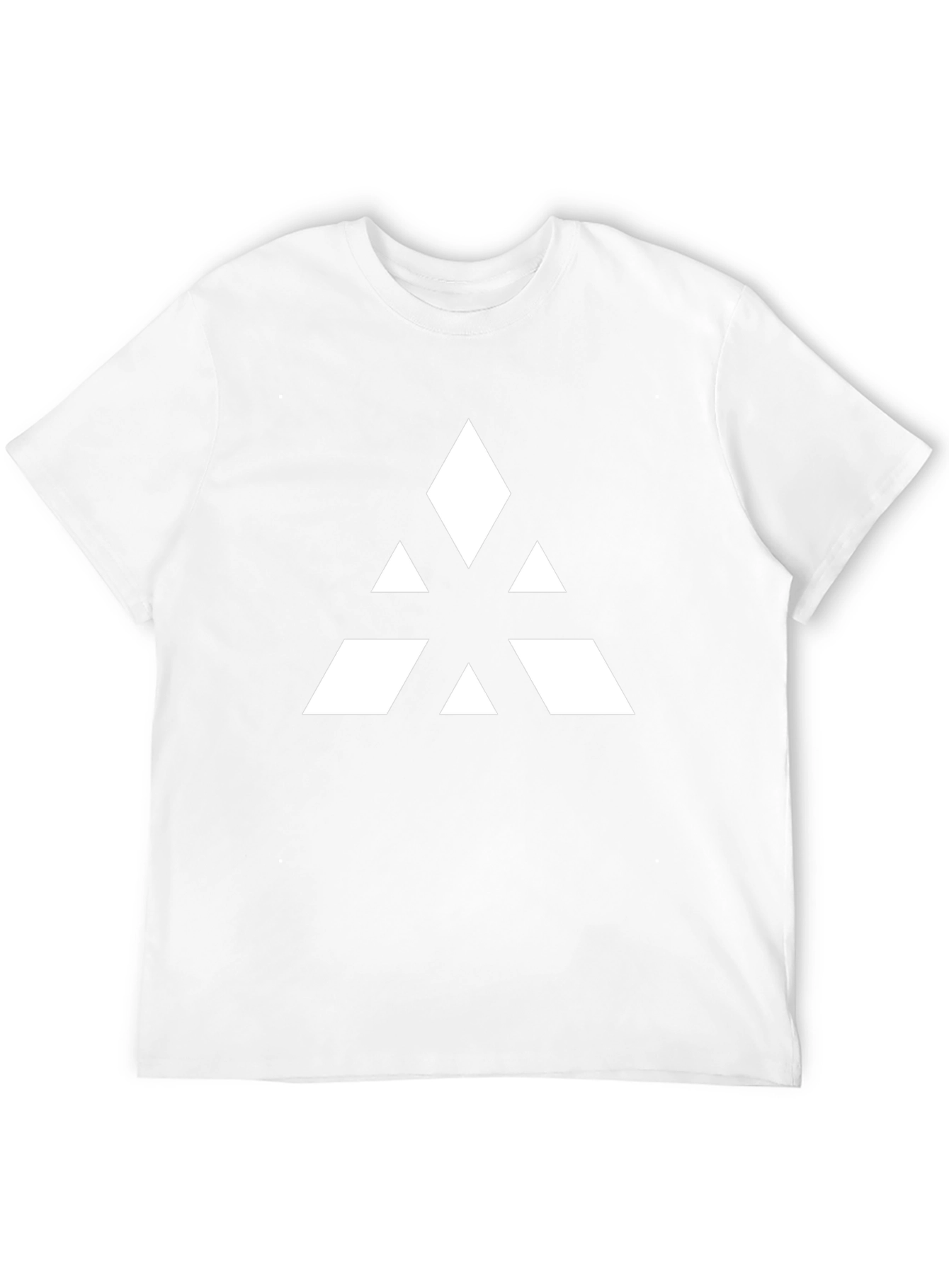 Black Abstract Triangle Graphic Tee - Black view 12