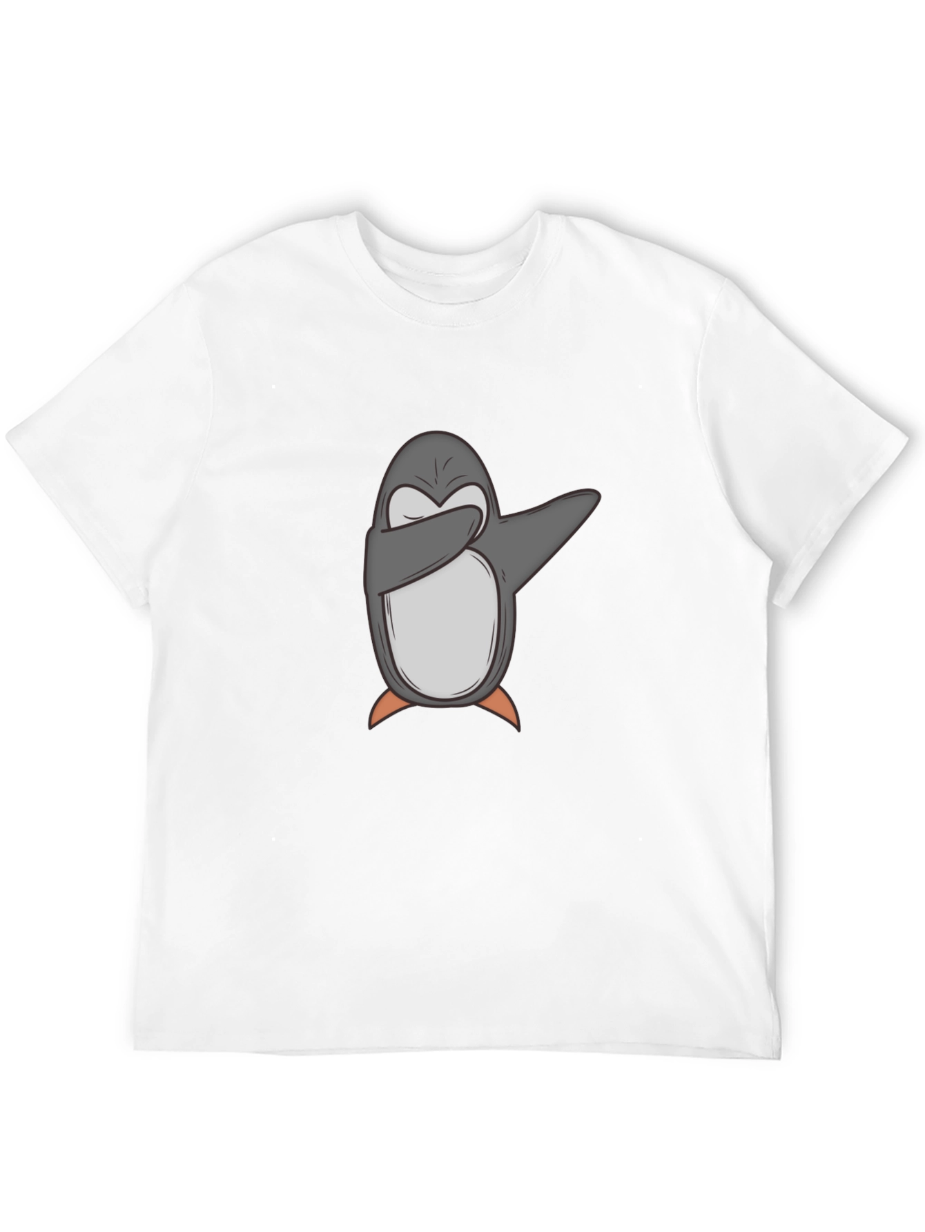 Black Dabbing Penguin Graphic Tee - Cool & Comfy view 12