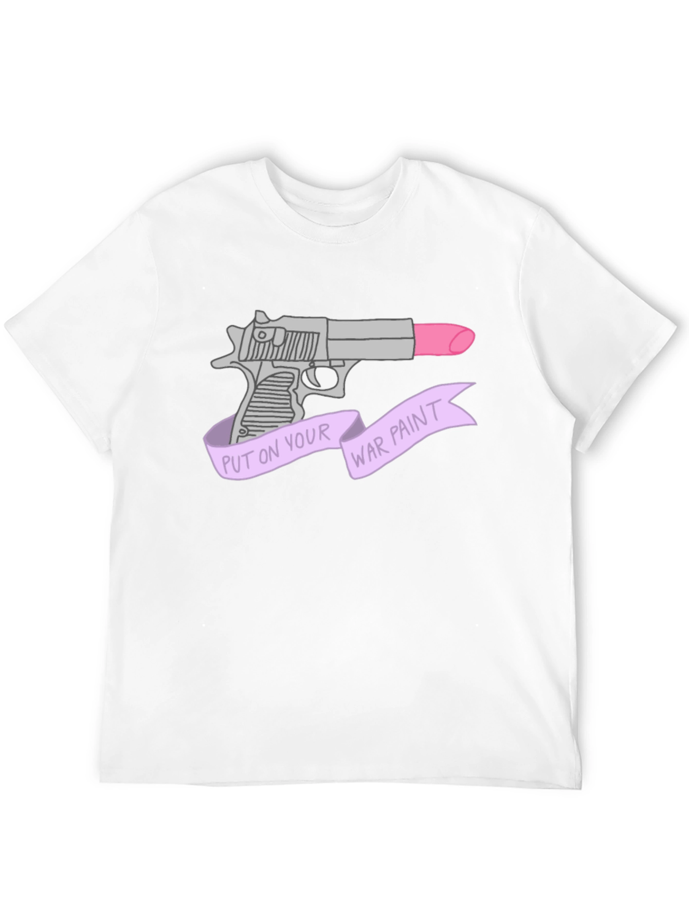 Black War Paint Lipstick Gun Graphic T-Shirt view 12