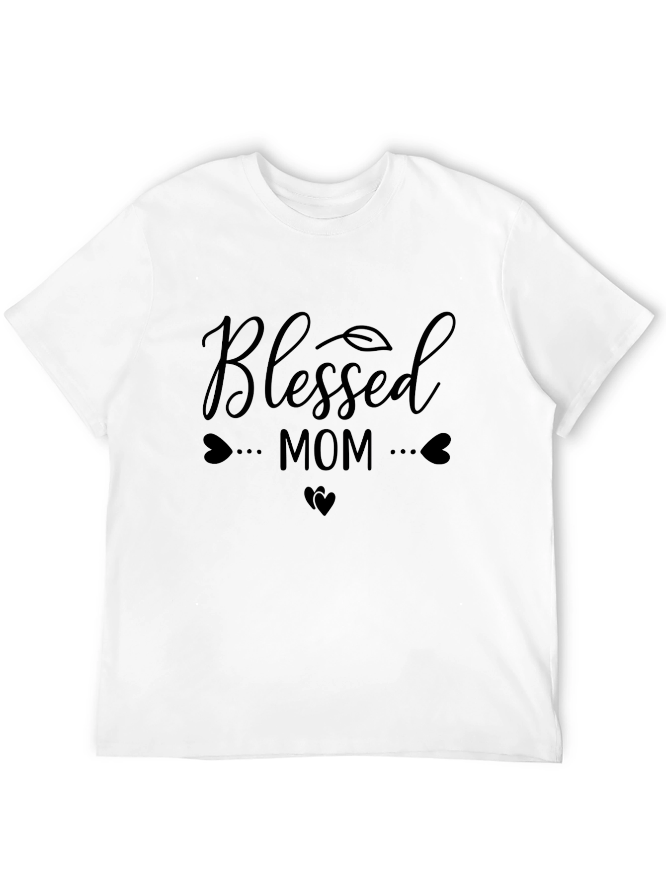 Black Blessed Mom Black Graphic T-Shirt view 12