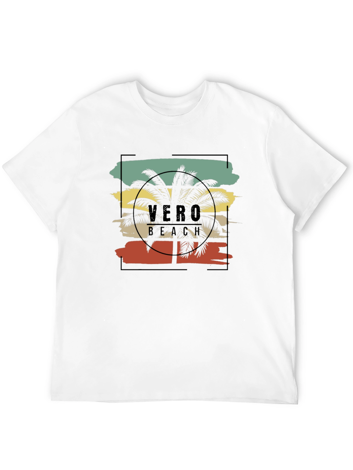 Black Vero Beach Graphic Tee - Palm Tree Design view 12