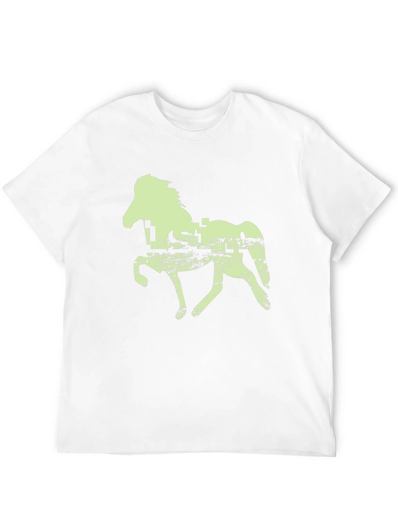 Black Horse Graphic Tee - Black Cotton T-Shirt view 12
