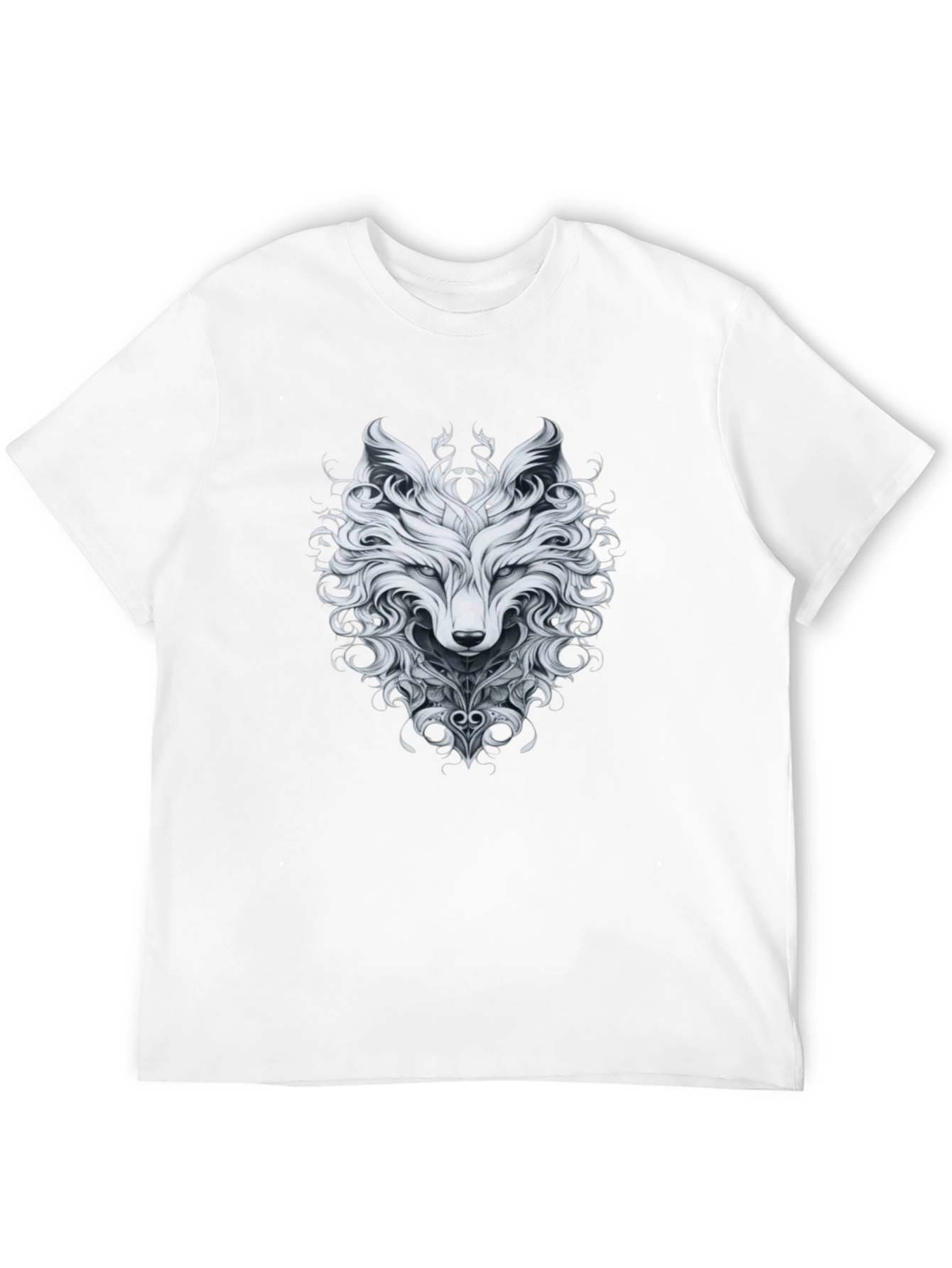 Black Wolf Graphic Print T-Shirt view 12