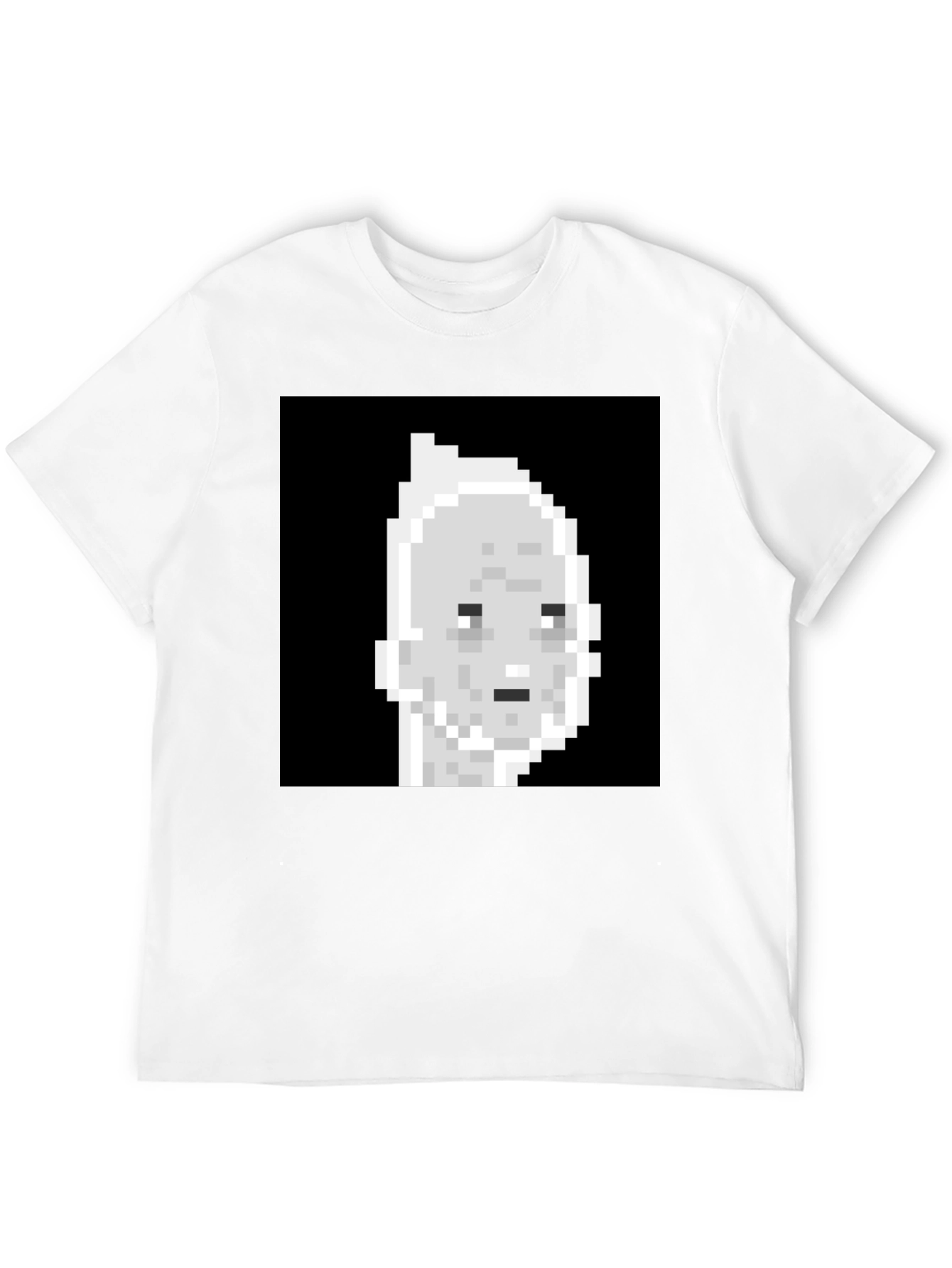 Black Pixel Art T-Shirt - Retro Style Tee view 12