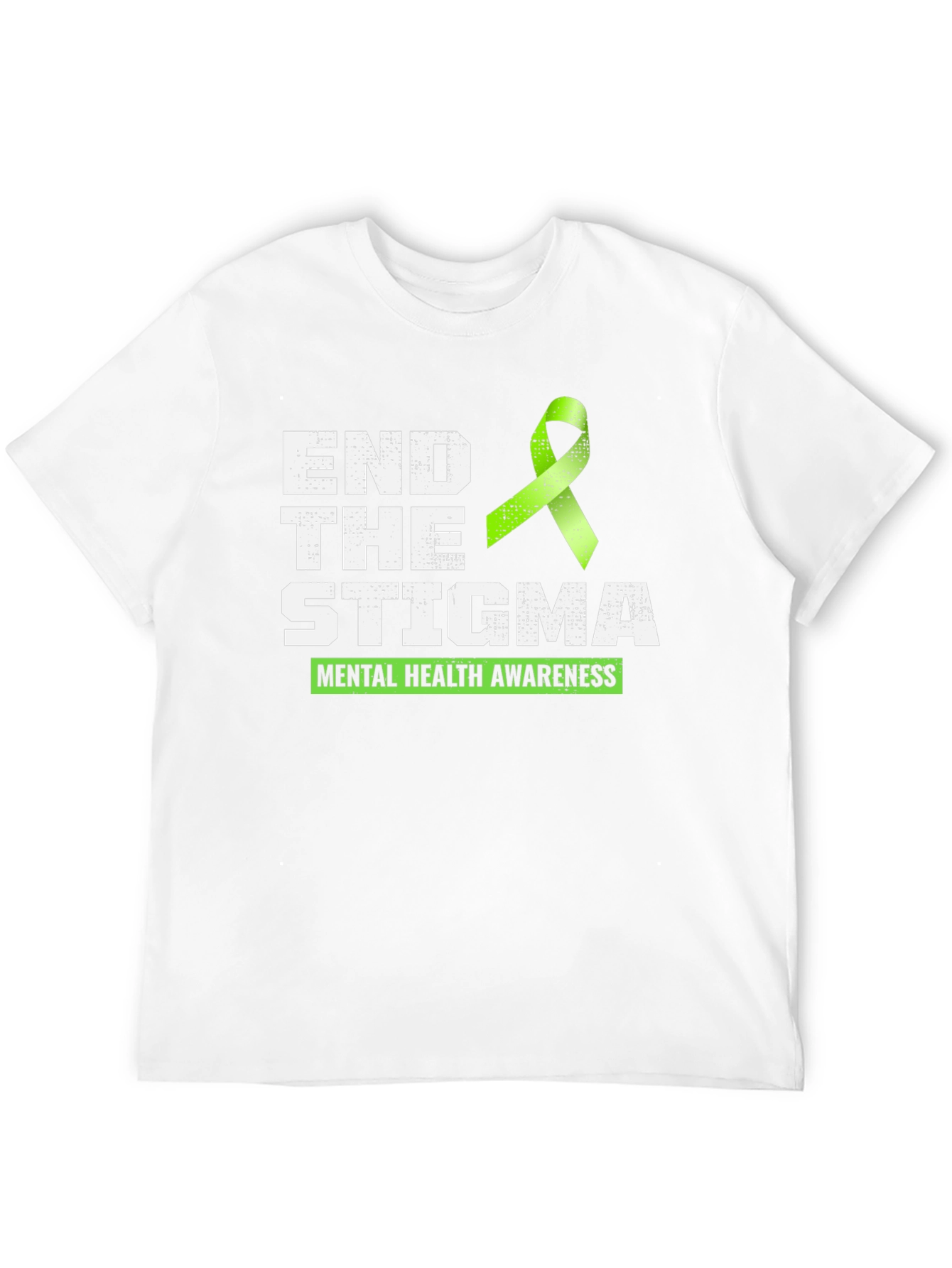 Black End the Stigma Mental Health Awareness T-Shirt view 12