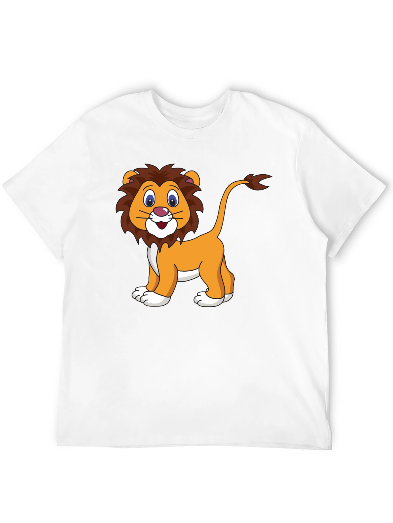 Black Cartoon Lion Black T-Shirt view 12