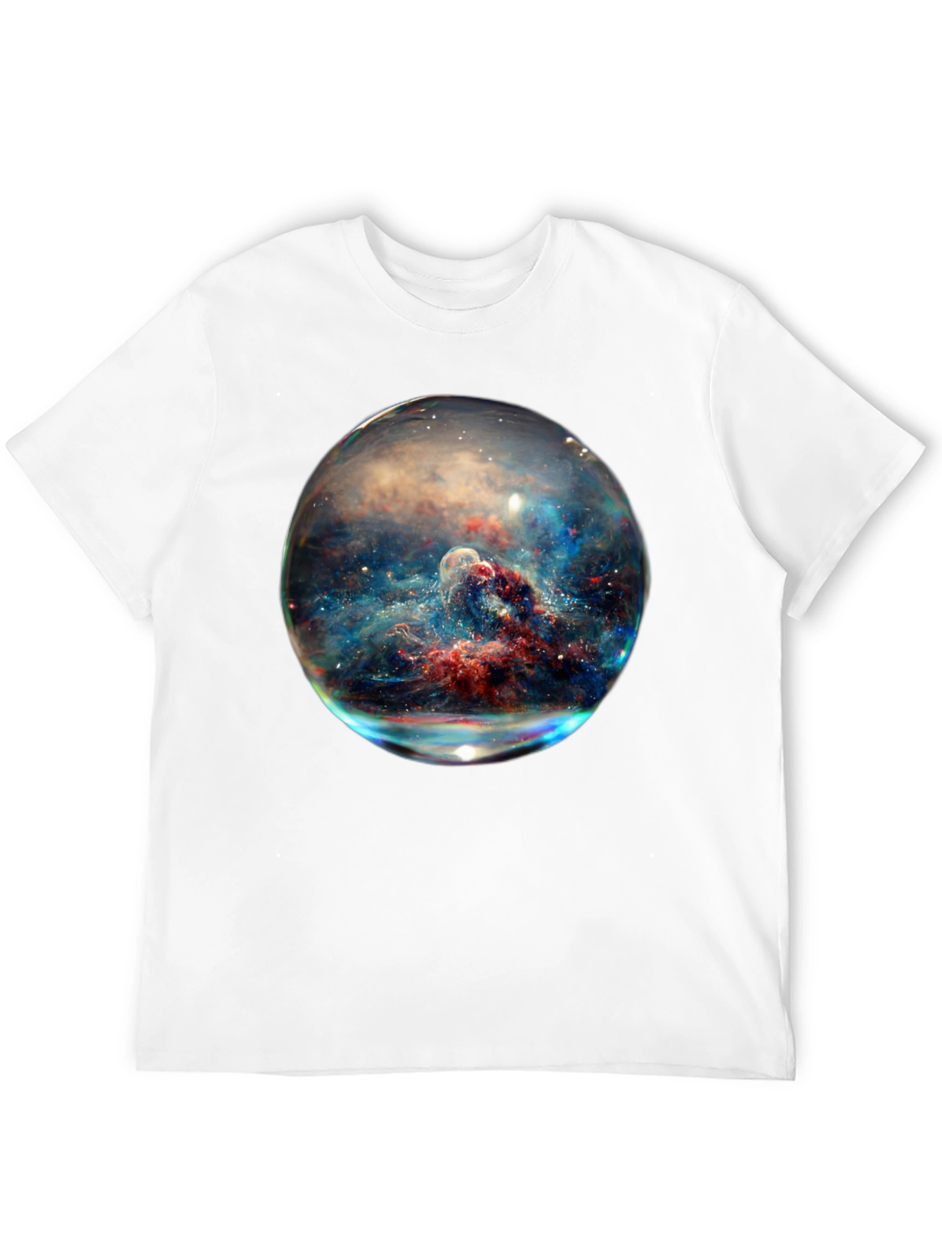 Black Nebula Sphere Graphic T-Shirt view 12