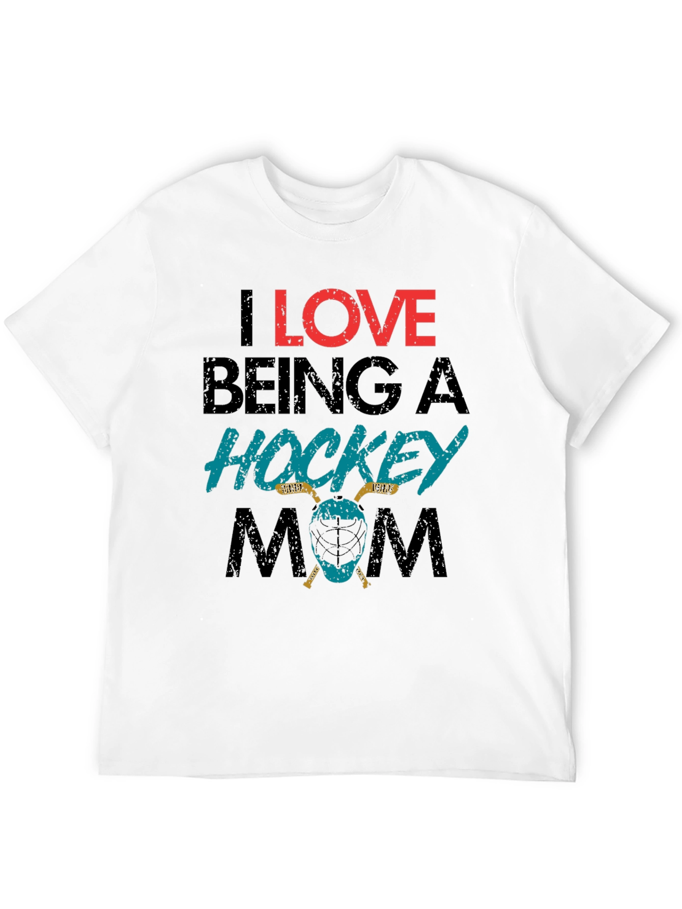 Black I Love Being a Hockey Mom T-Shirt view 12