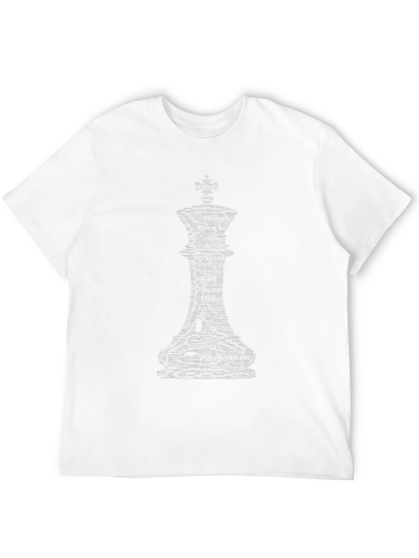 Black Chess Word Art T-Shirt - Think, Strategy, Attack view 12