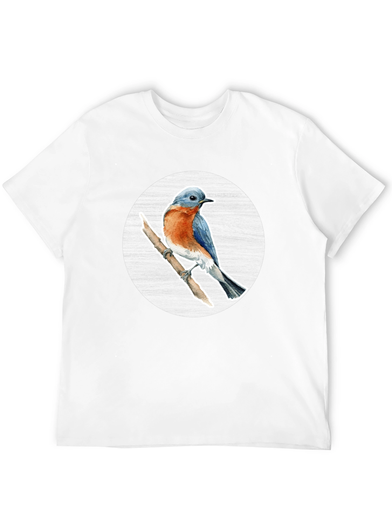 Black Bluebird Branch Graphic Tee - Stylish Bird Lover T-Shirt view 12